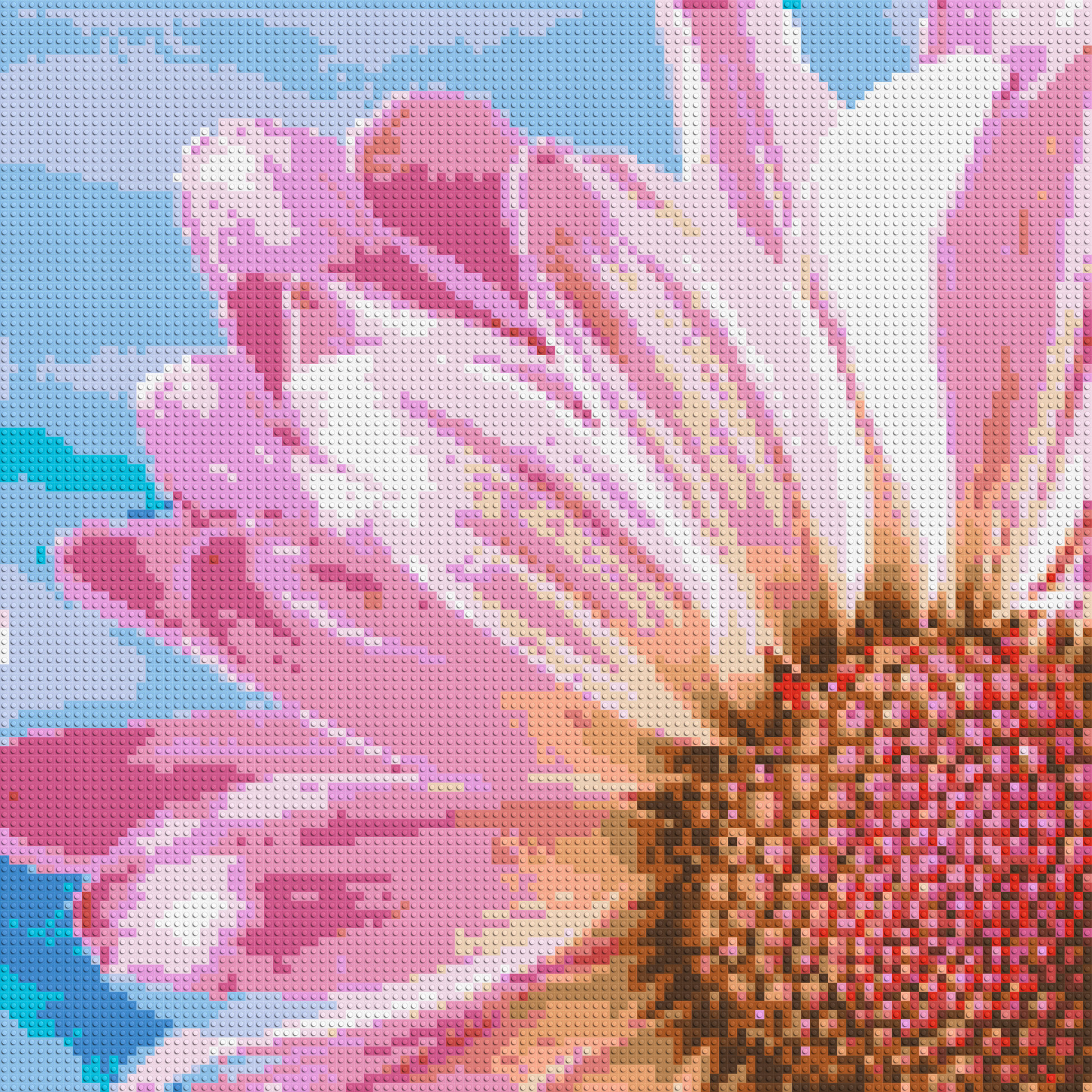 Pink Daisy - Brick Art Mosaic Kit 5x5 large