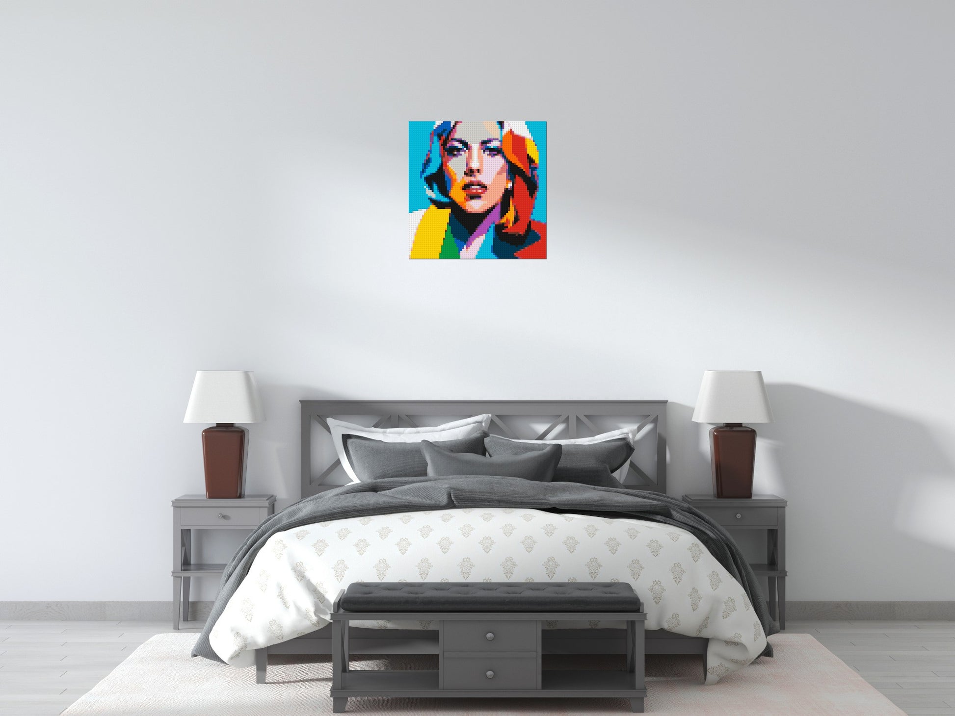 Lady Gaga - Brick Art Mosaic Kit 3x3 scene