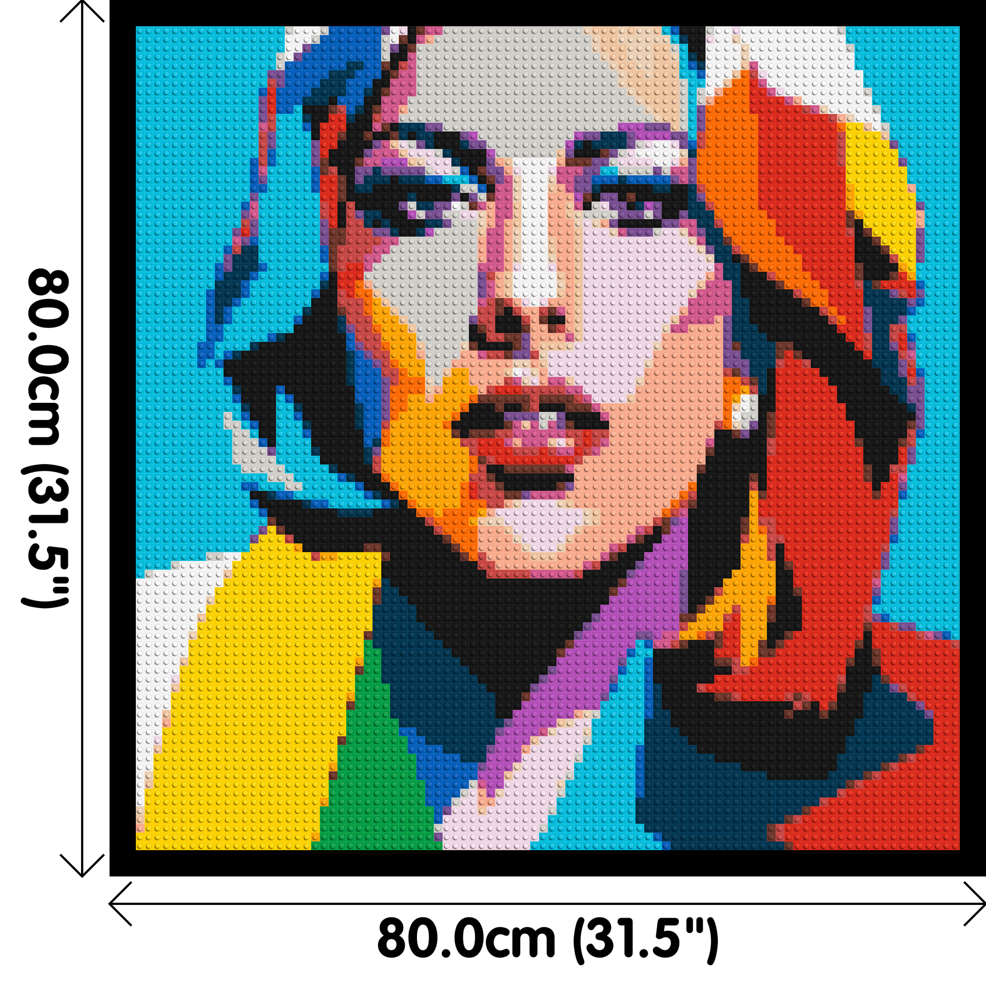 Lady Gaga - Brick Art Mosaic Kit 4x4 dimensions with frame