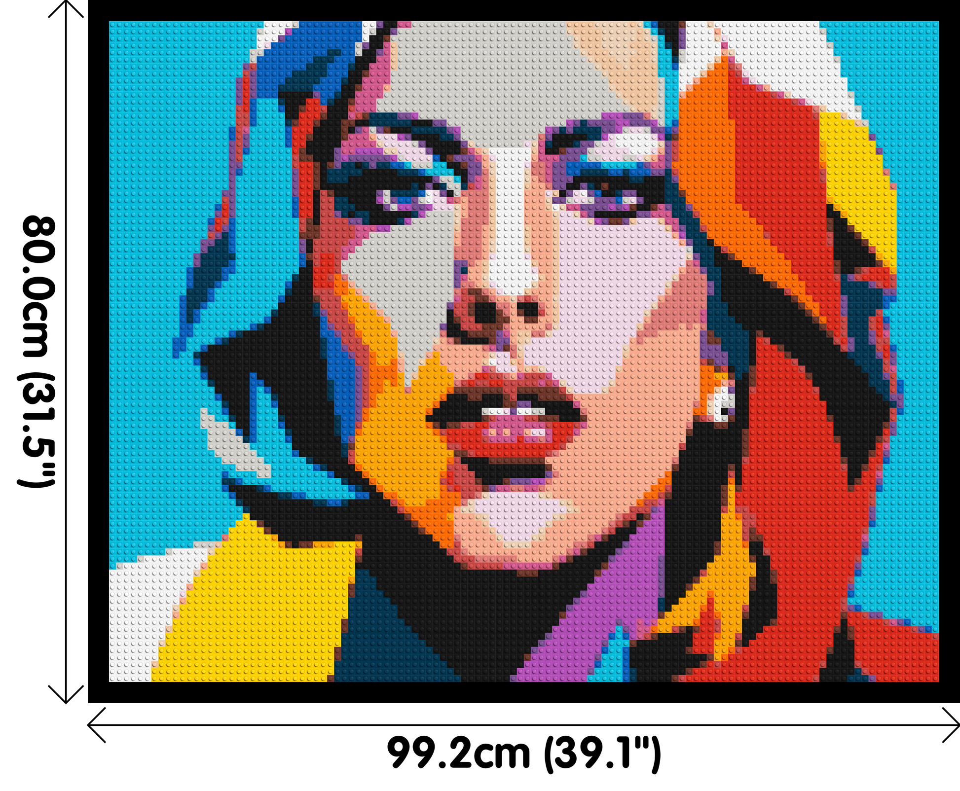 Lady Gaga - Brick Art Mosaic Kit 5x4 dimensions with frame