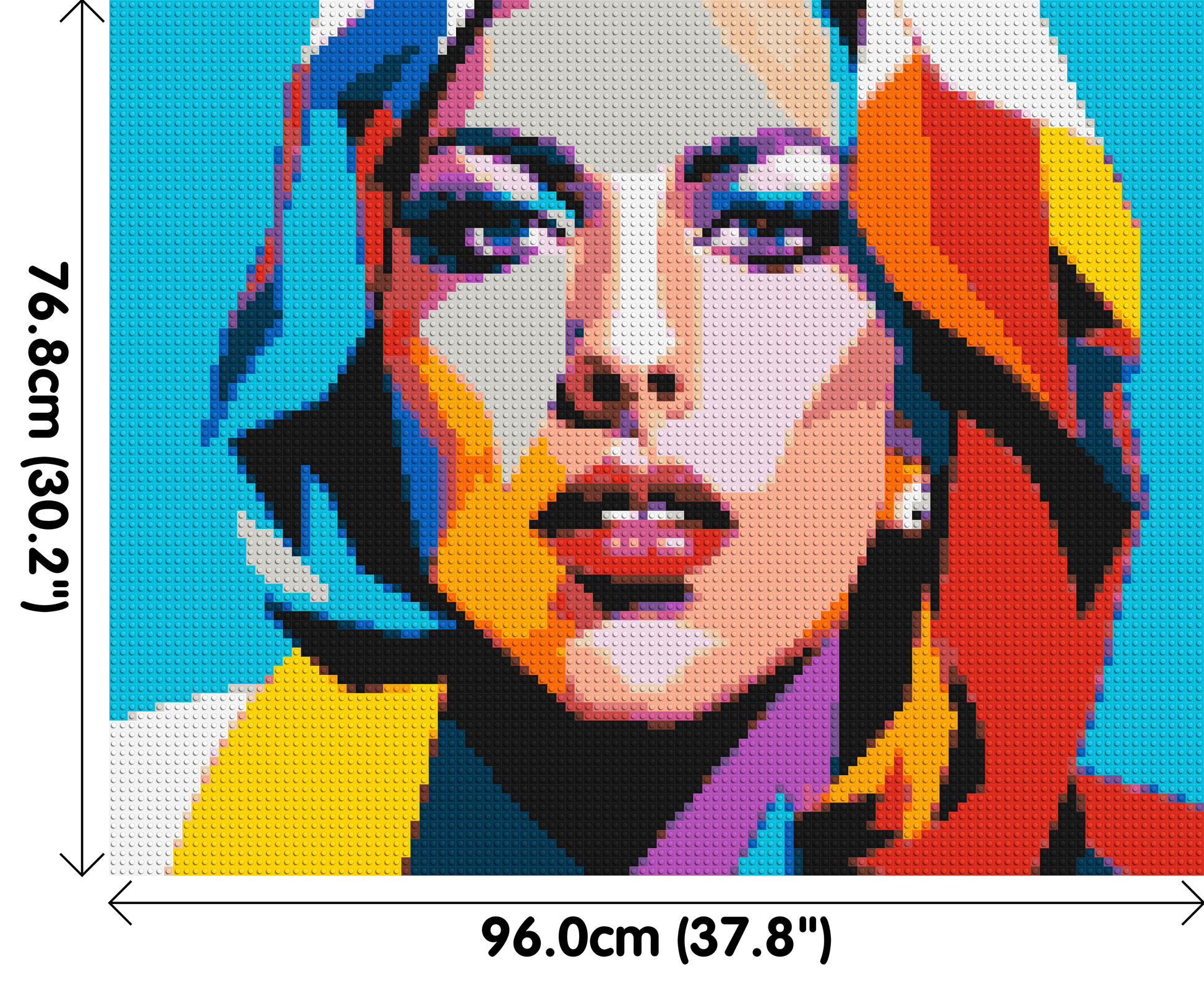 Lady Gaga - Brick Art Mosaic Kit 5x4 dimensions