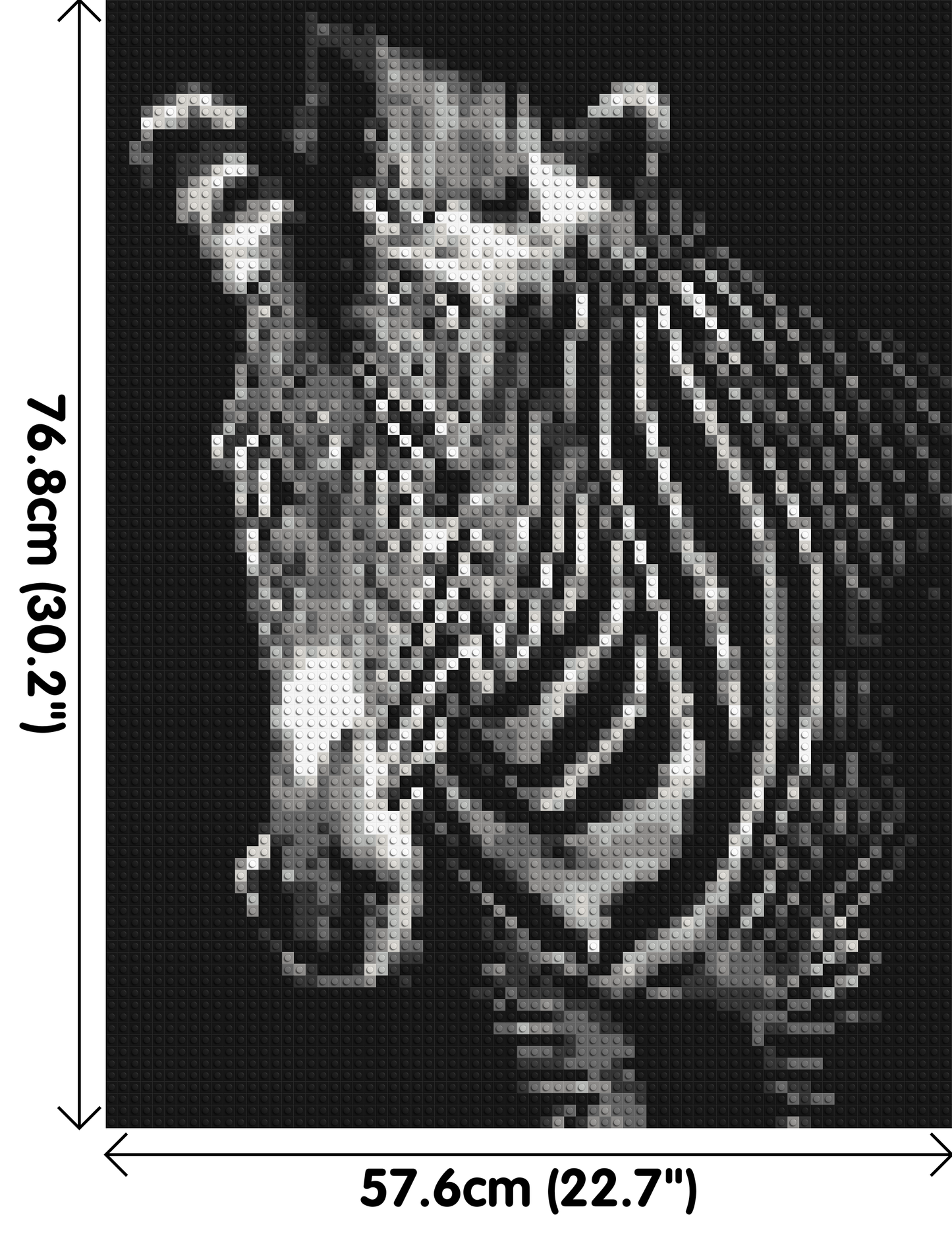 Black & White Zebra - Brick Art Mosaic Kit 3x4 large