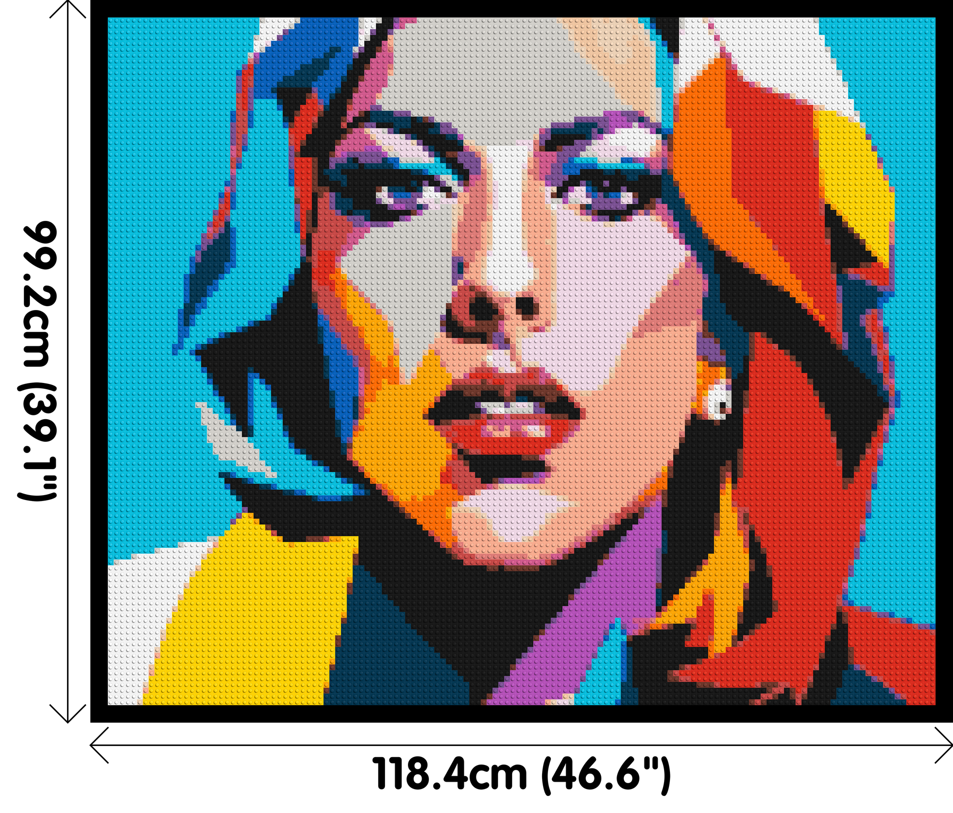 Lady Gaga - Brick Art Mosaic Kit 6x5 dimensions with frame