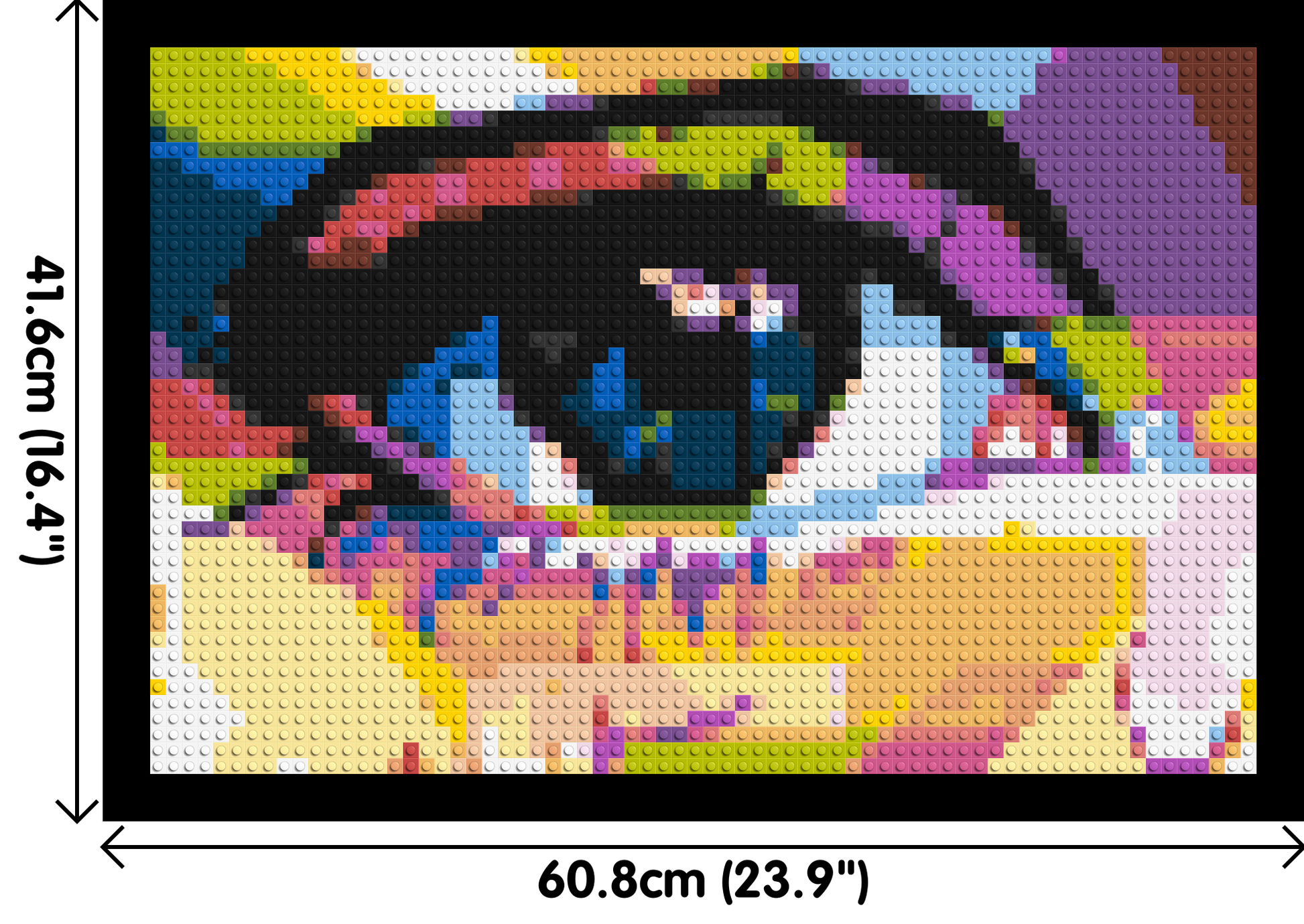 Crying Eye - Brick Art Mosaic Kit 3x2 dimensions with frame