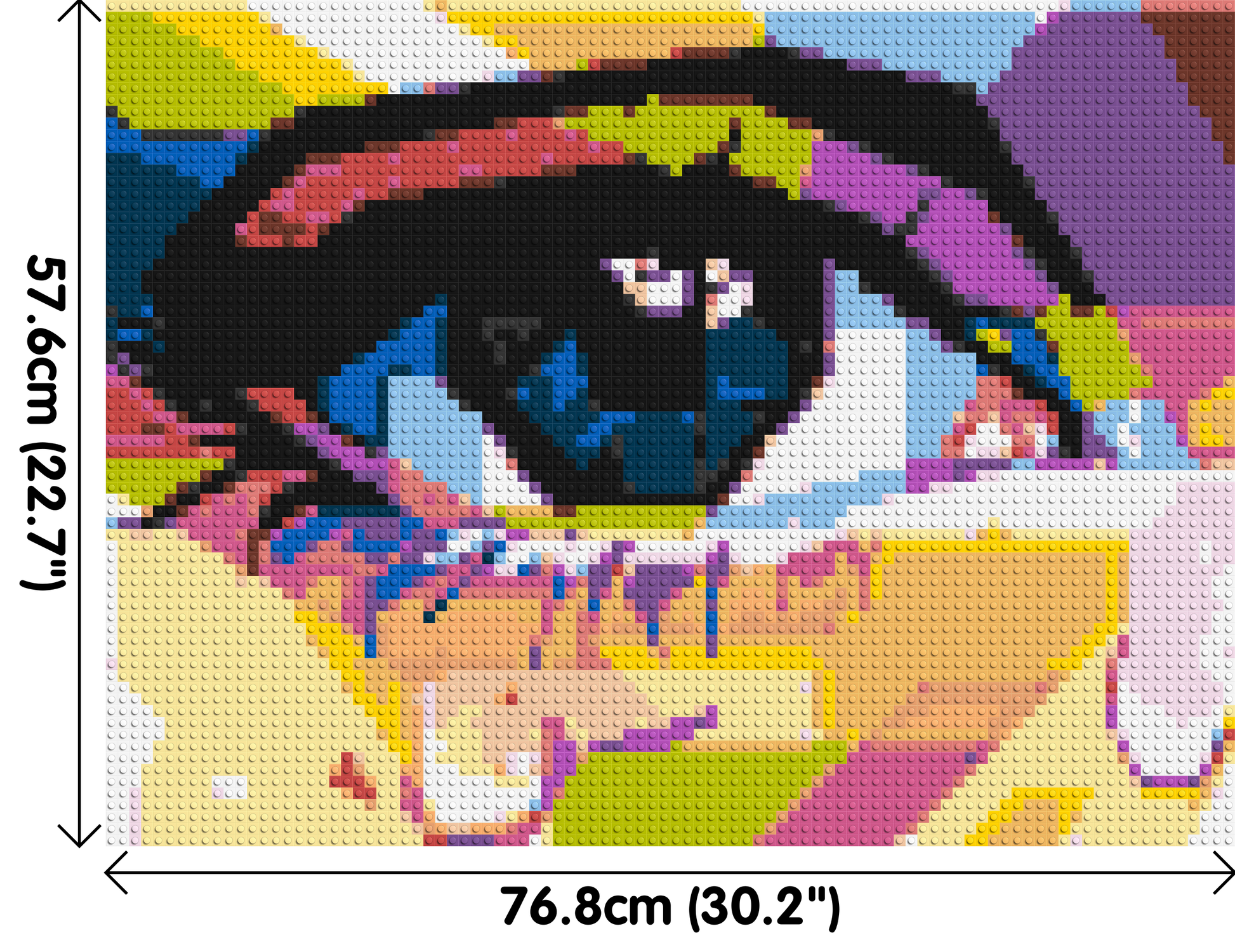 Crying Eye - Brick Art Mosaic Kit 4x3 dimensions