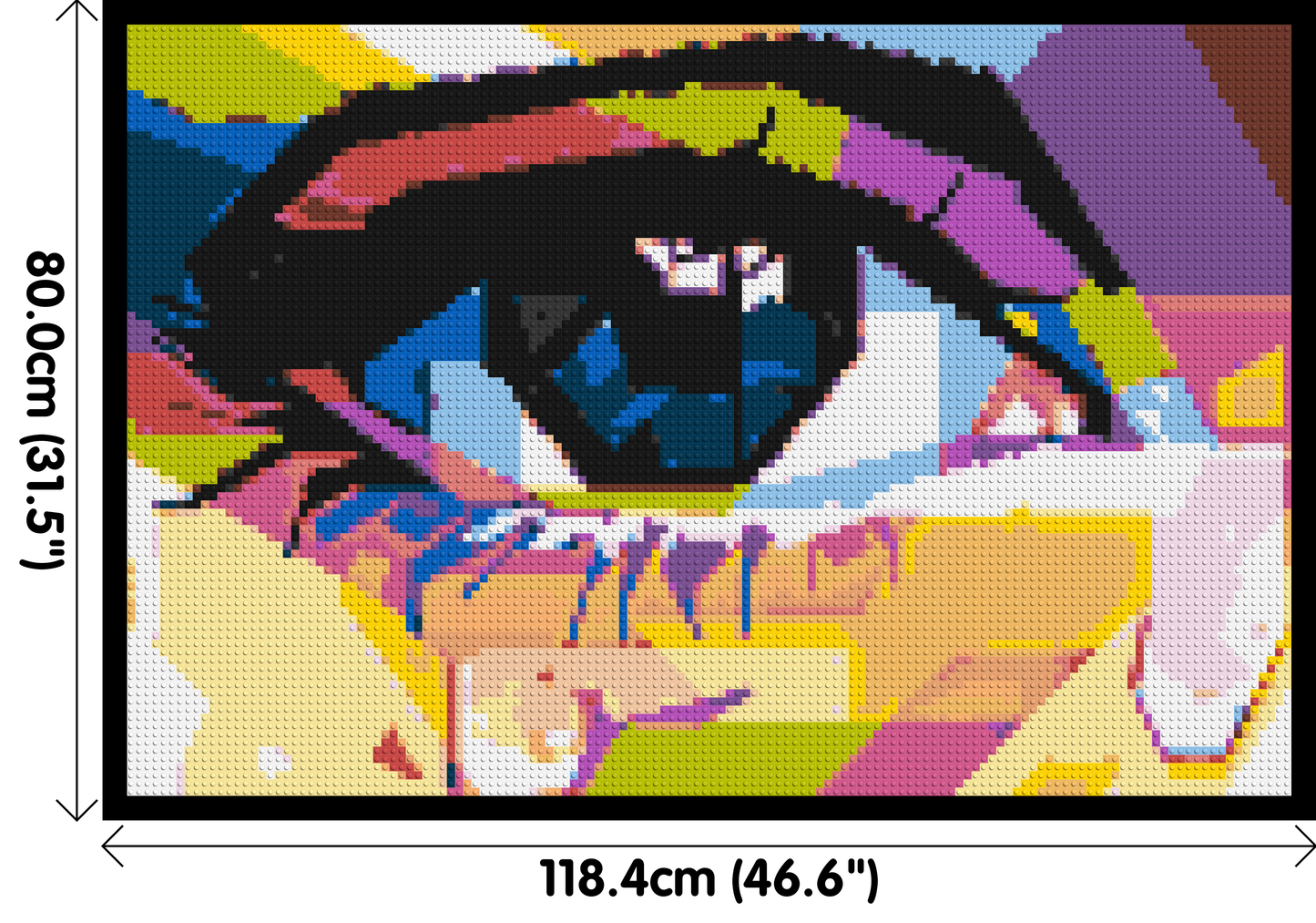 Crying Eye - Brick Art Mosaic Kit 6x4 large