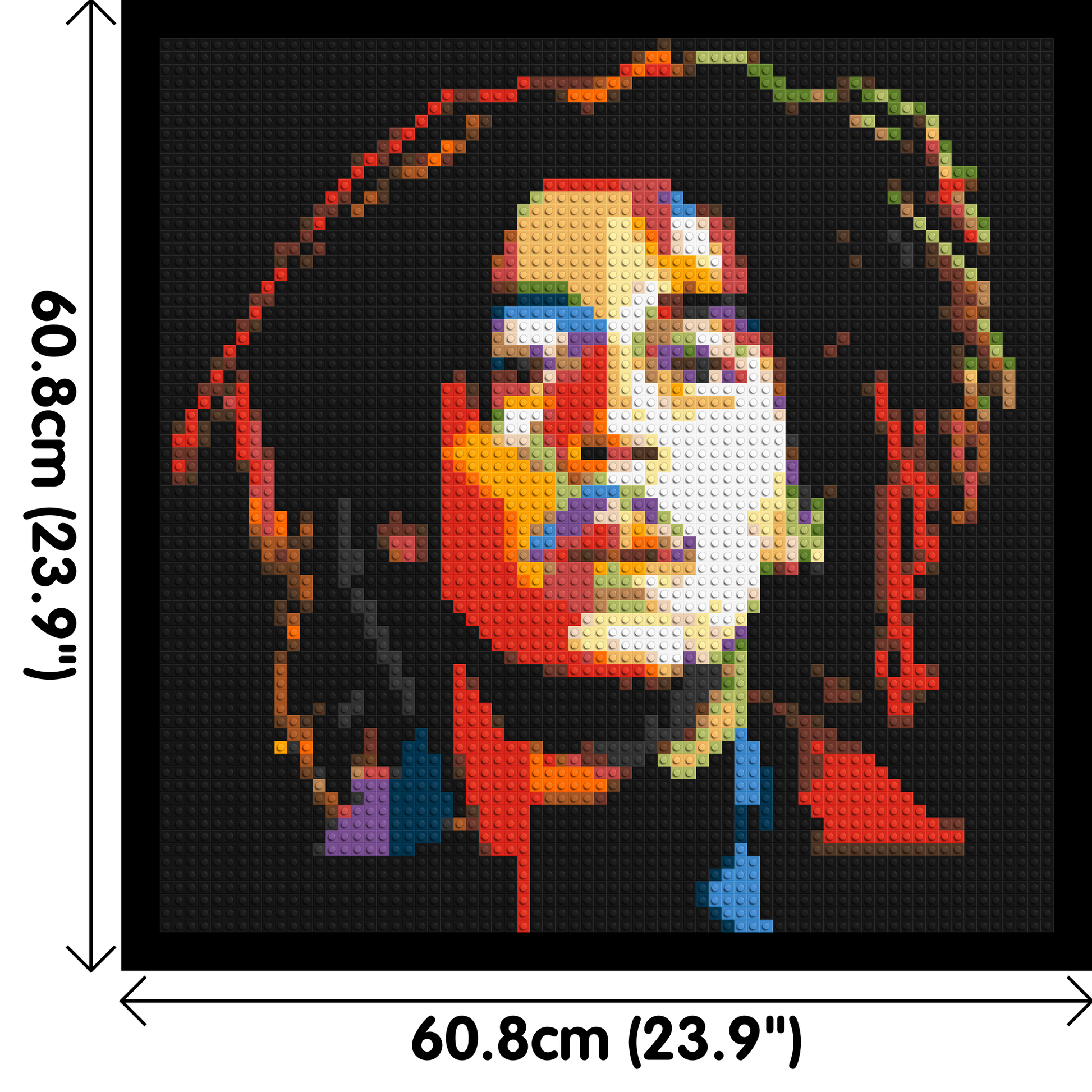 Bob Marley - Brick Art Mosaic Kit 3x3 dimensions with frame