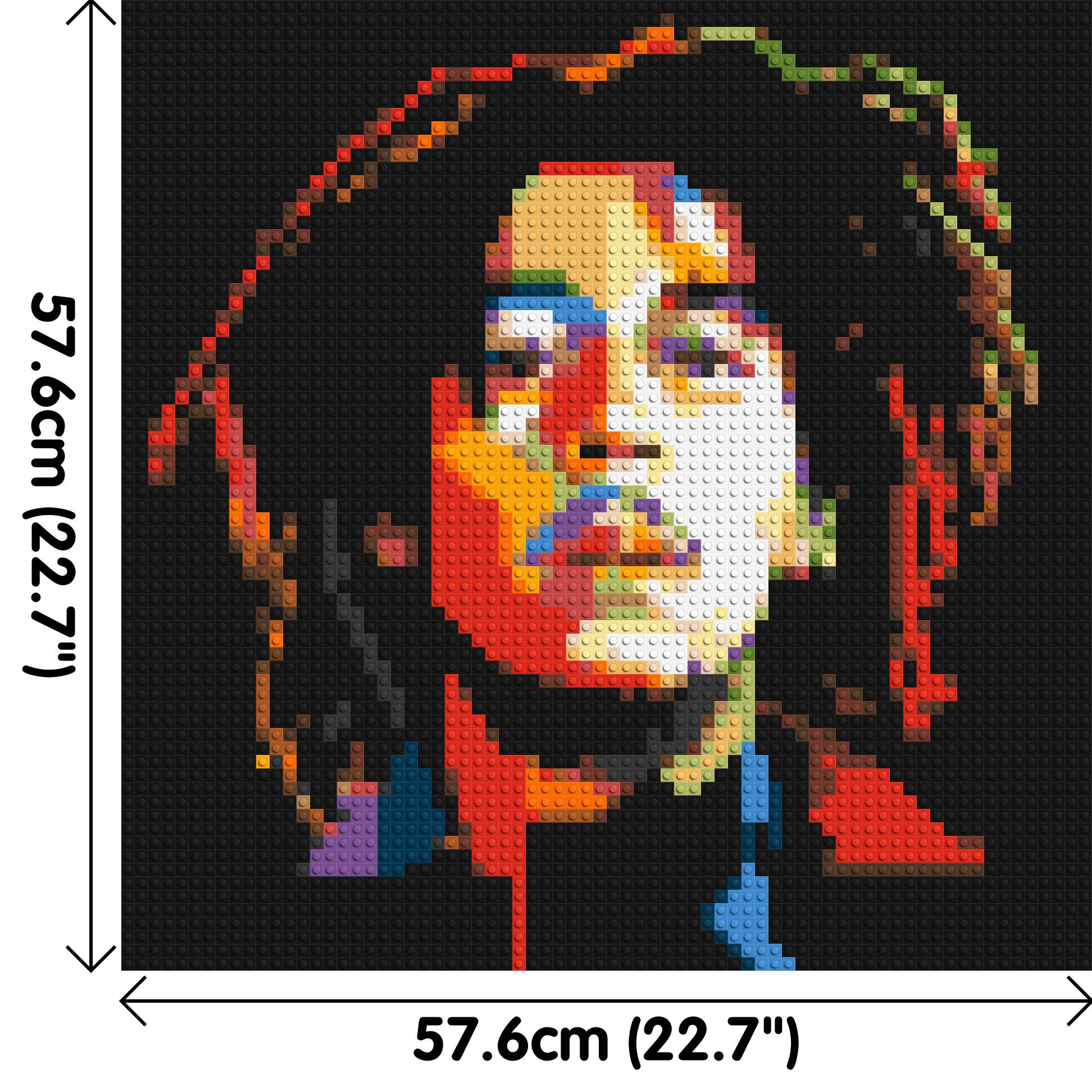 Bob Marley - Brick Art Mosaic Kit 3x3 dimensions