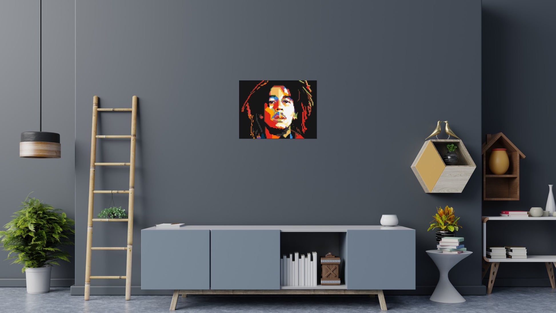 Bob Marley - Brick Art Mosaic Kit 4x3 scene