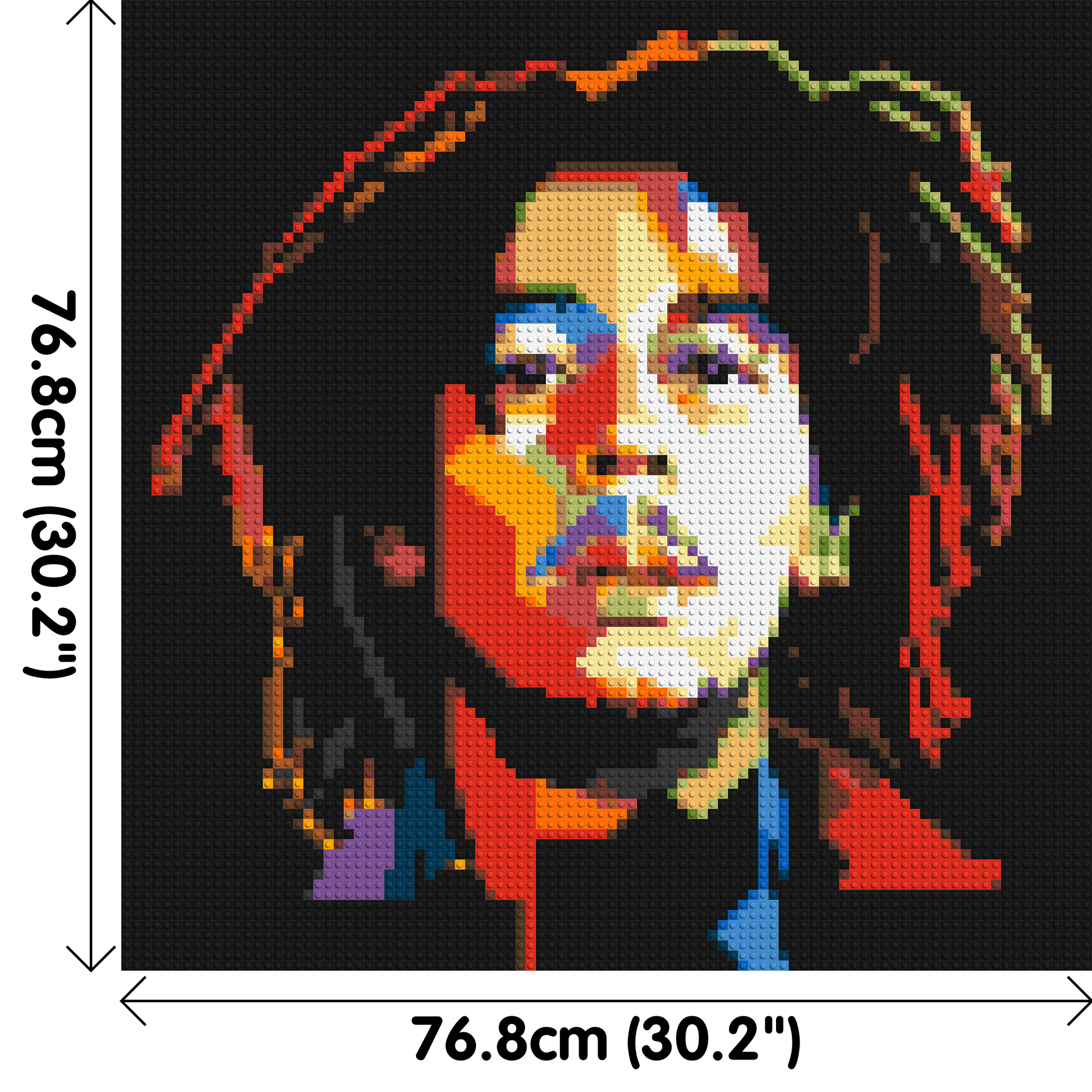 Bob Marley - Brick Art Mosaic Kit 4x4 dimensions