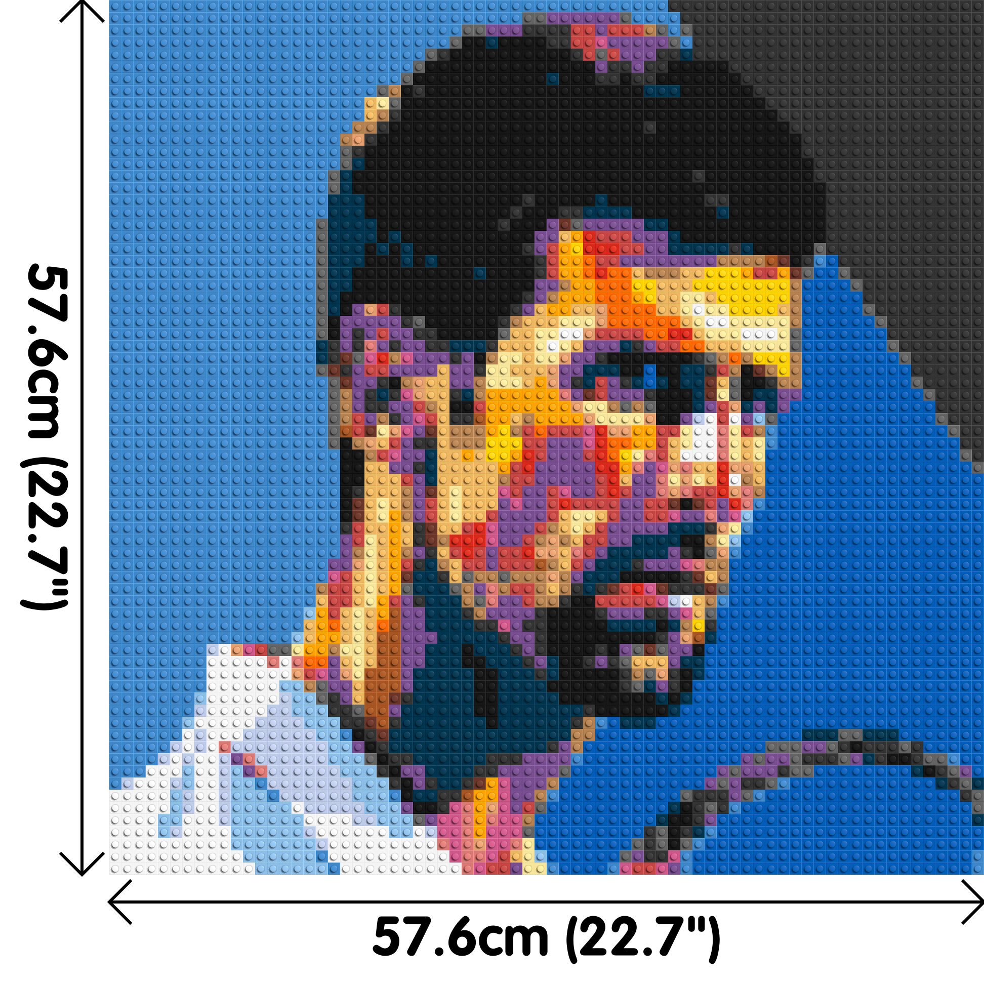 Novak Djokovic - Brick Art Mosaic Kit 3x3 dimensions