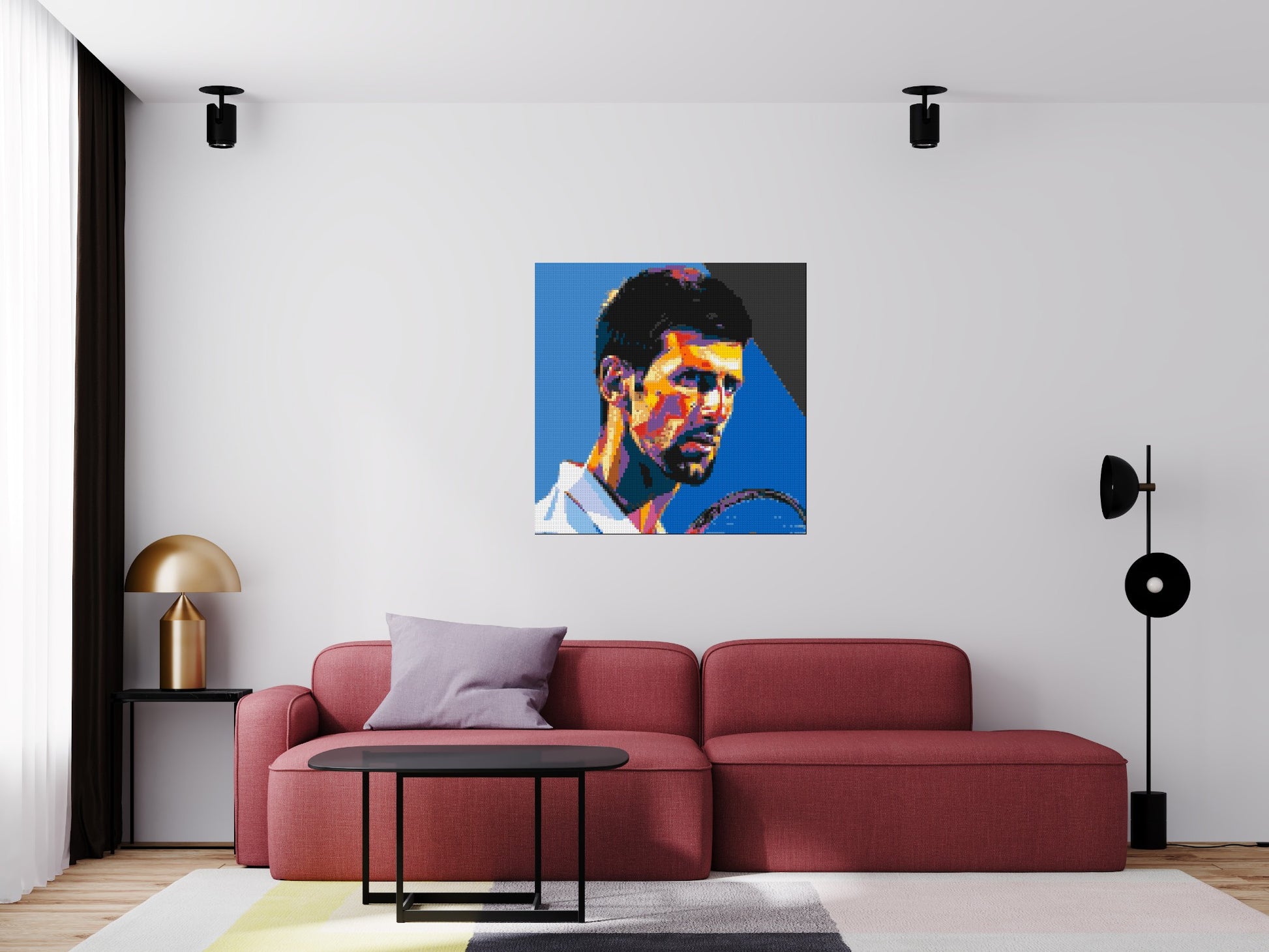 Novak Djokovic - Brick Art Mosaic Kit 5x5 scene