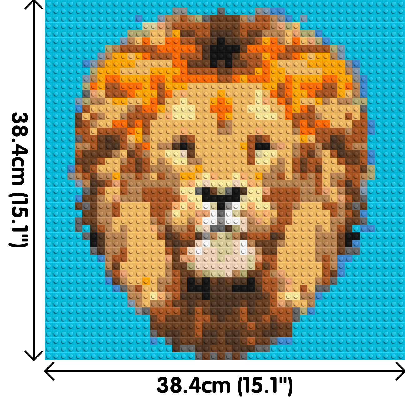 Lion King Pop Art - Brick Art Mosaic Kit 2x2 dimensions