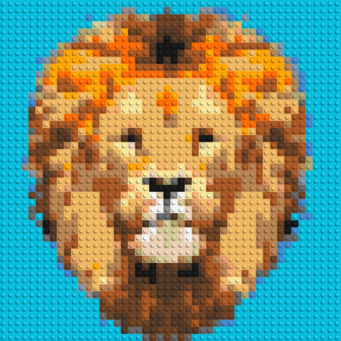 Lion King Pop Art - Brick Art Mosaic Kit 2x2 large