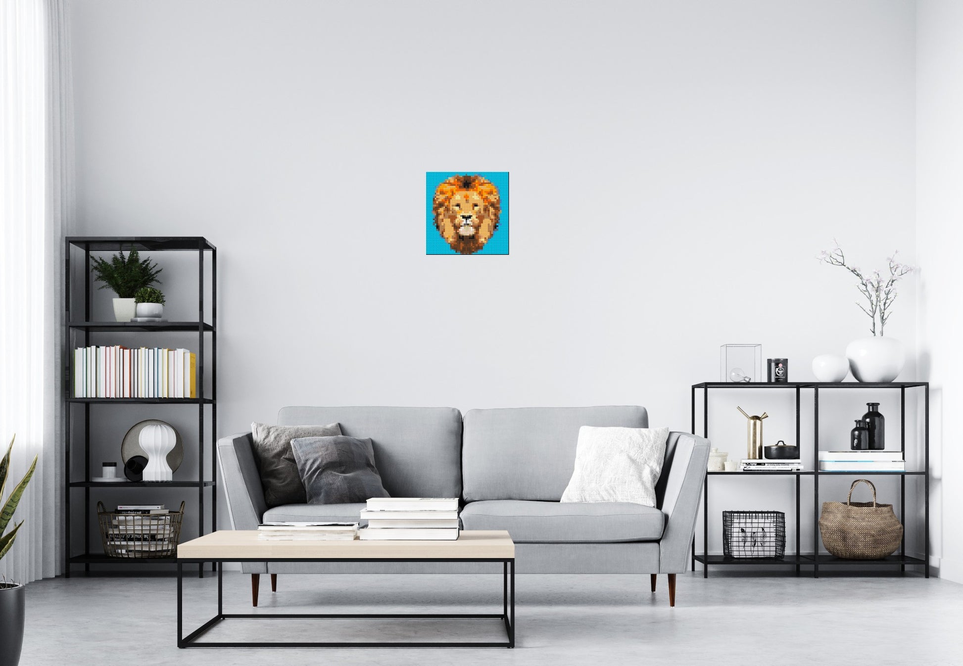 Lion King Pop Art - Brick Art Mosaic Kit 2x2 scene