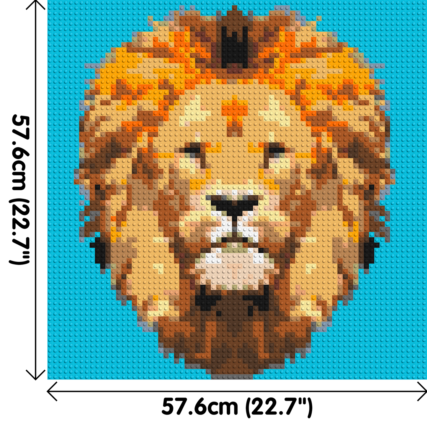 Lion King Pop Art - Brick Art Mosaic Kit 3x3 large