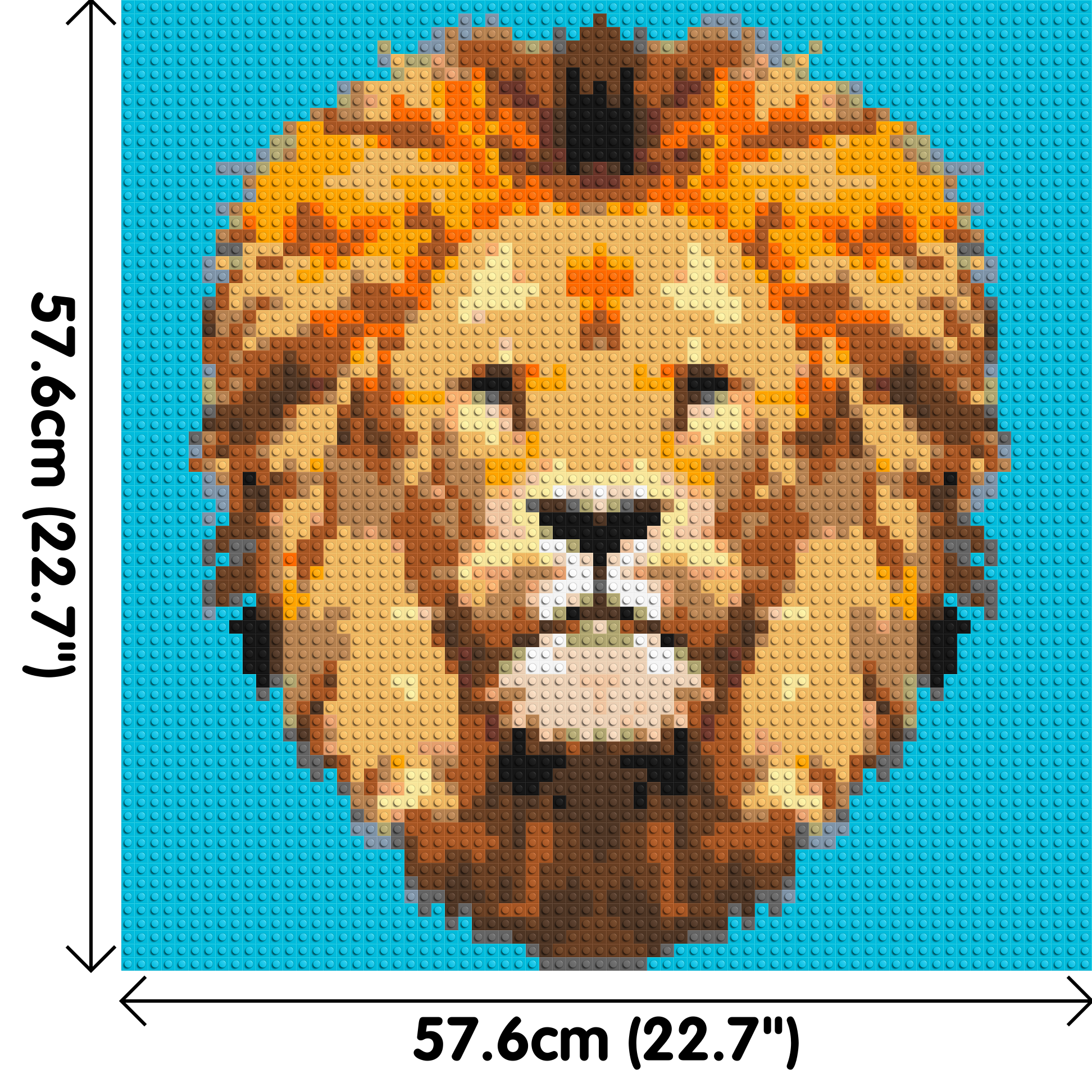 Lion King Pop Art - Brick Art Mosaic Kit 3x3 dimensions