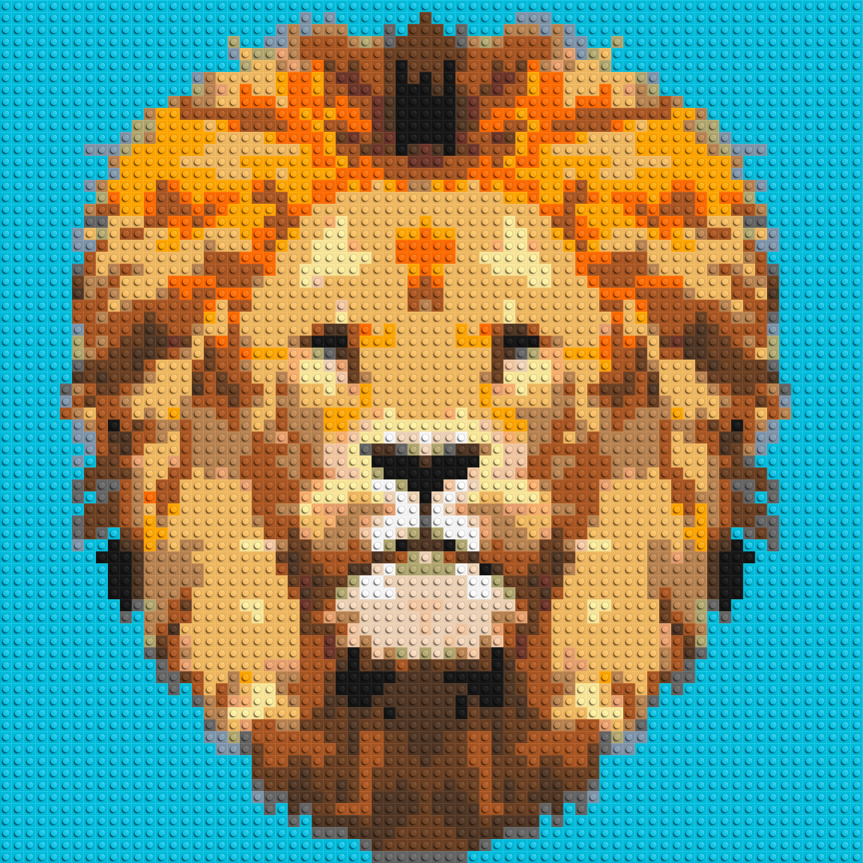 Lion King Pop Art - Brick Art Mosaic Kit 3x3 large