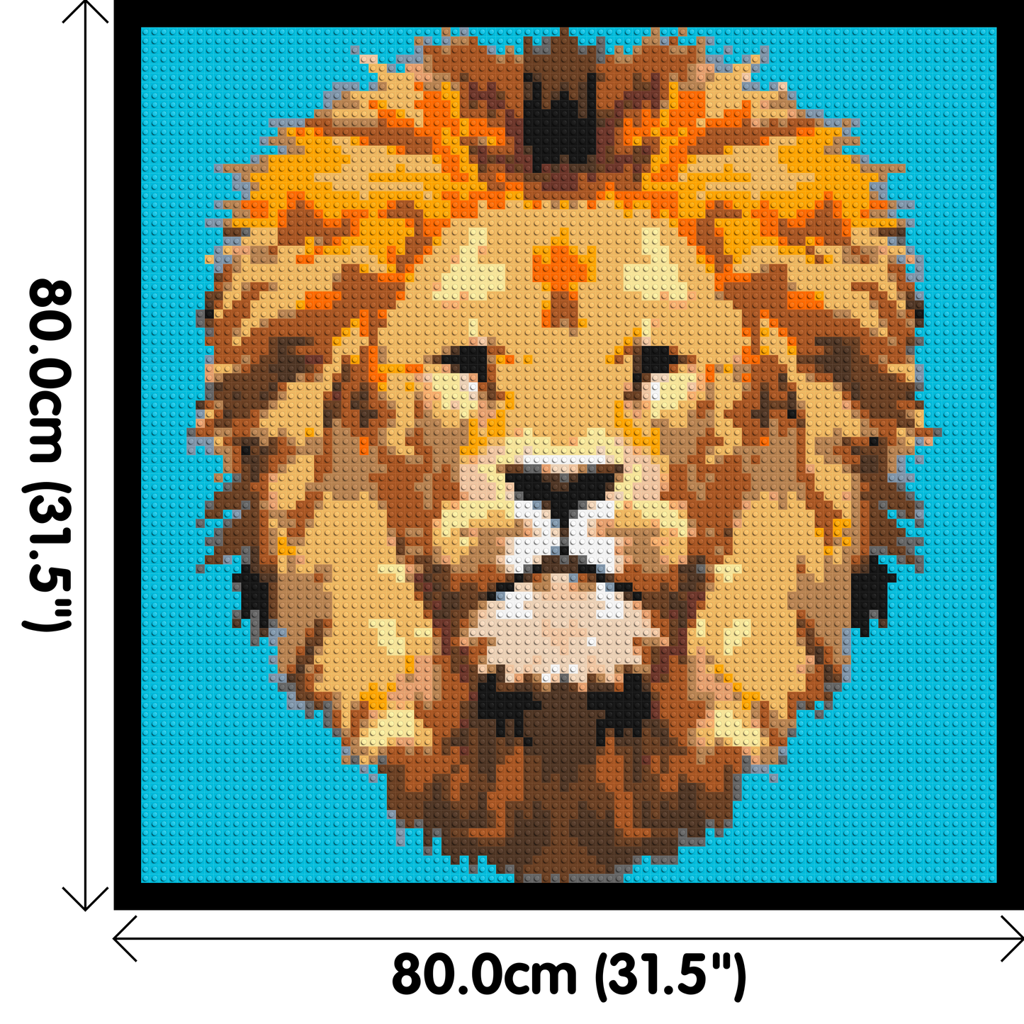 Lion King Pop Art - Brick Art Mosaic Kit 4x4 large