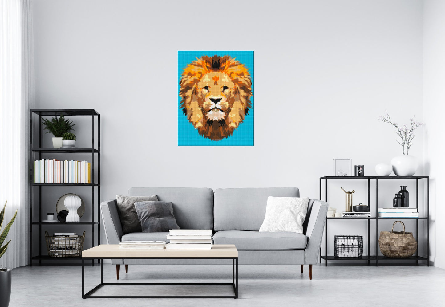 Lion King Pop Art - Brick Art Mosaic Kit 4x5 large