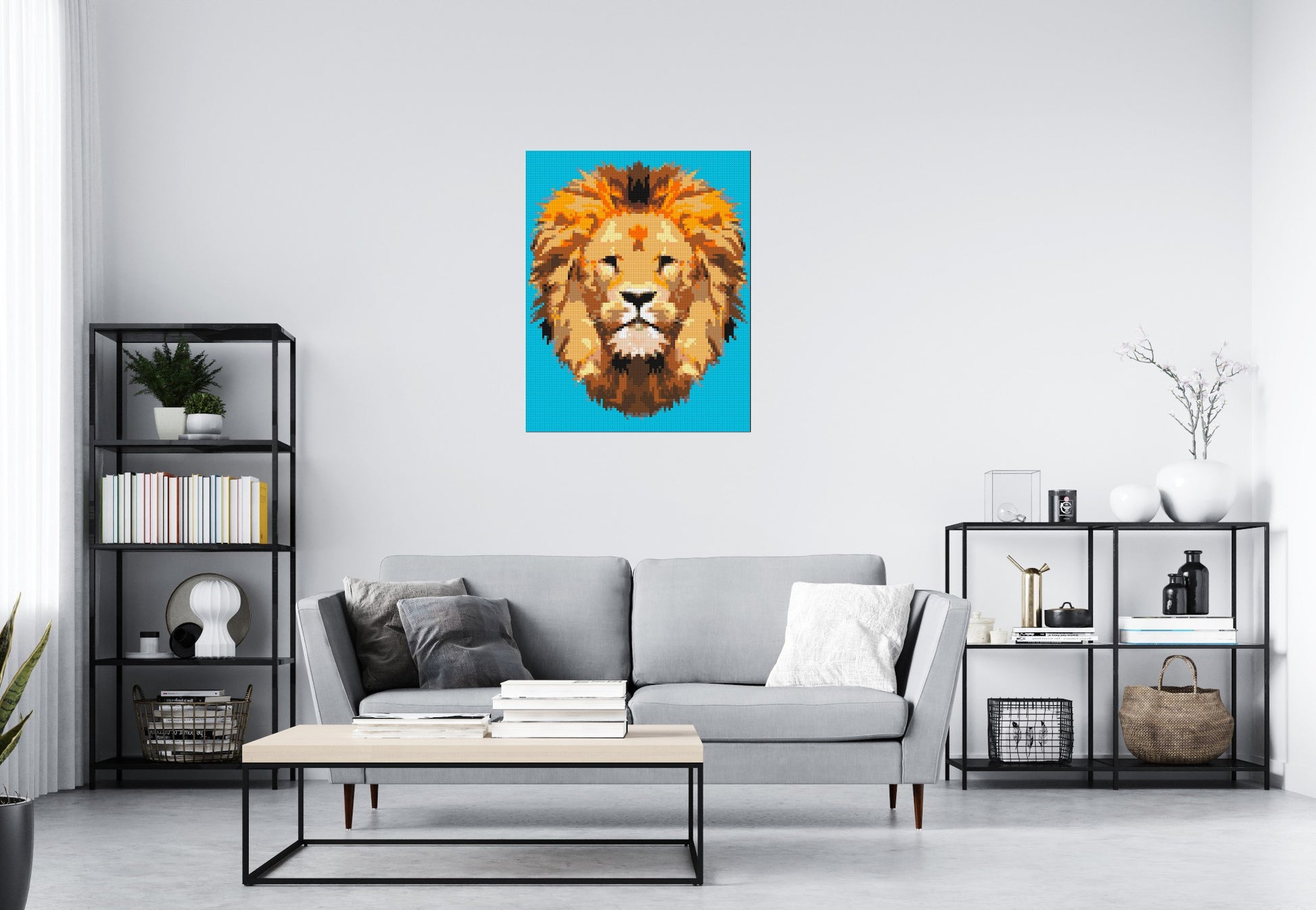 Lion King Pop Art - Brick Art Mosaic Kit 4x5 scene