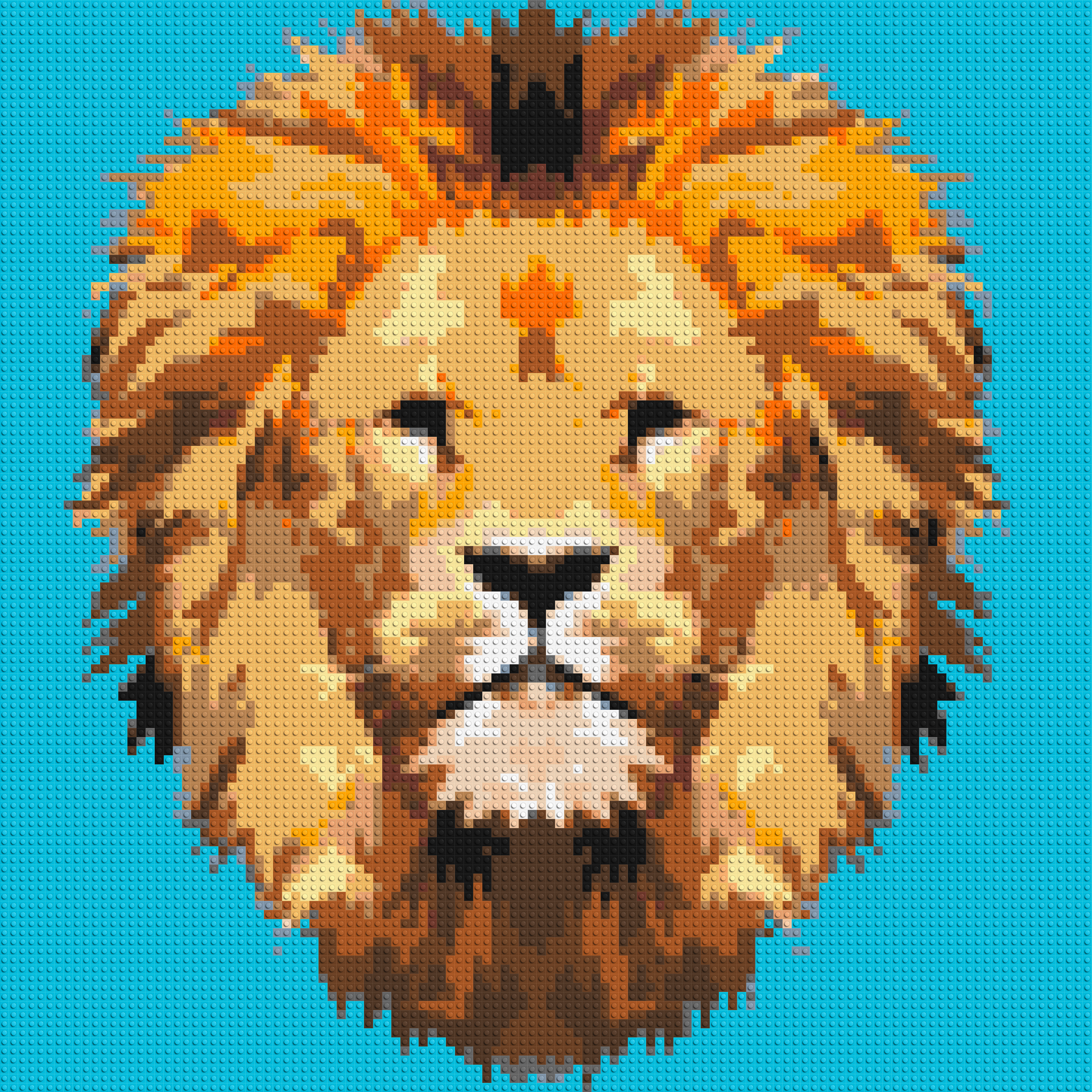 Lion King Pop Art - Brick Art Mosaic Kit 5x5 large