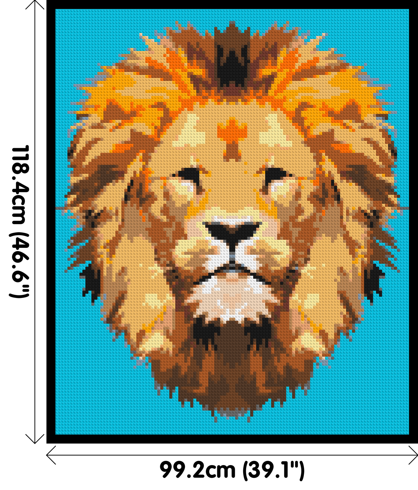 Lion King Pop Art - Brick Art Mosaic Kit 5x6 large