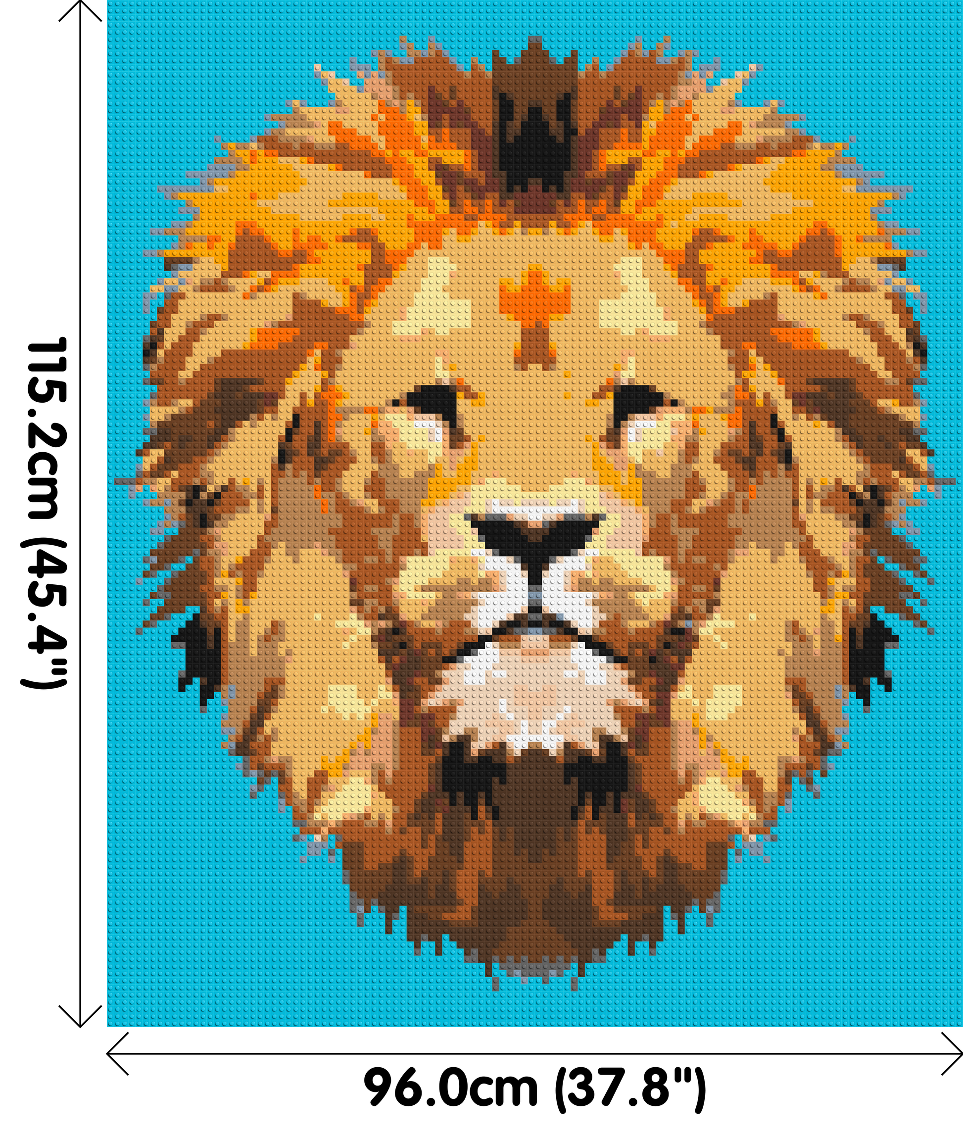 Lion King Pop Art - Brick Art Mosaic Kit 5x6 dimensions