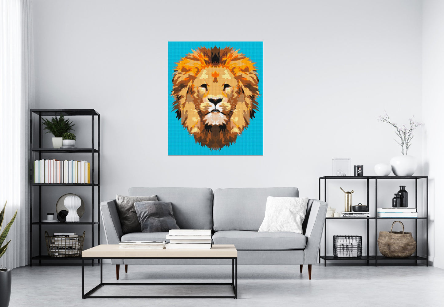 Lion King Pop Art - Brick Art Mosaic Kit 5x6 large