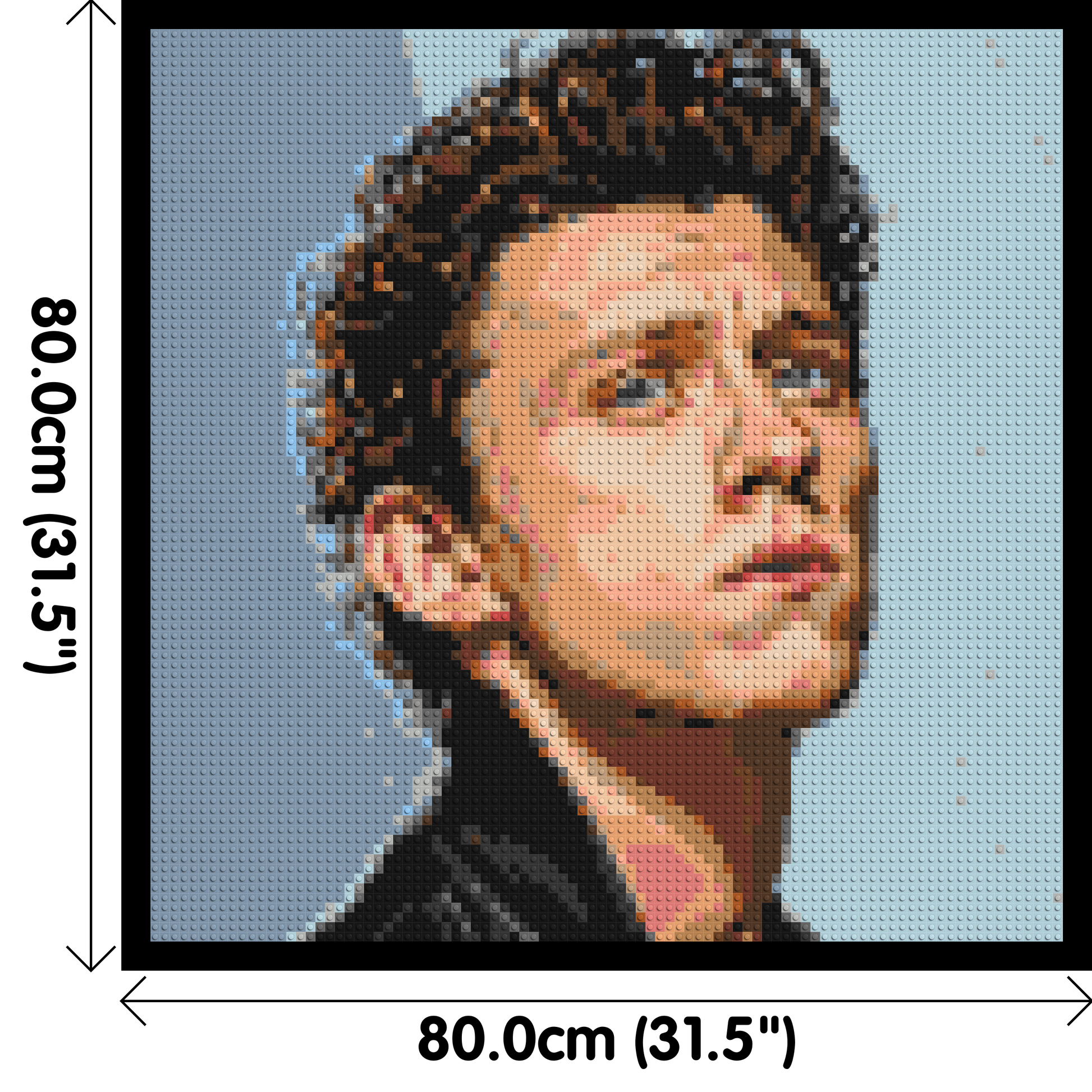 Tom Holland - Brick Art Mosaic Kit 4x4 dimensions with frame