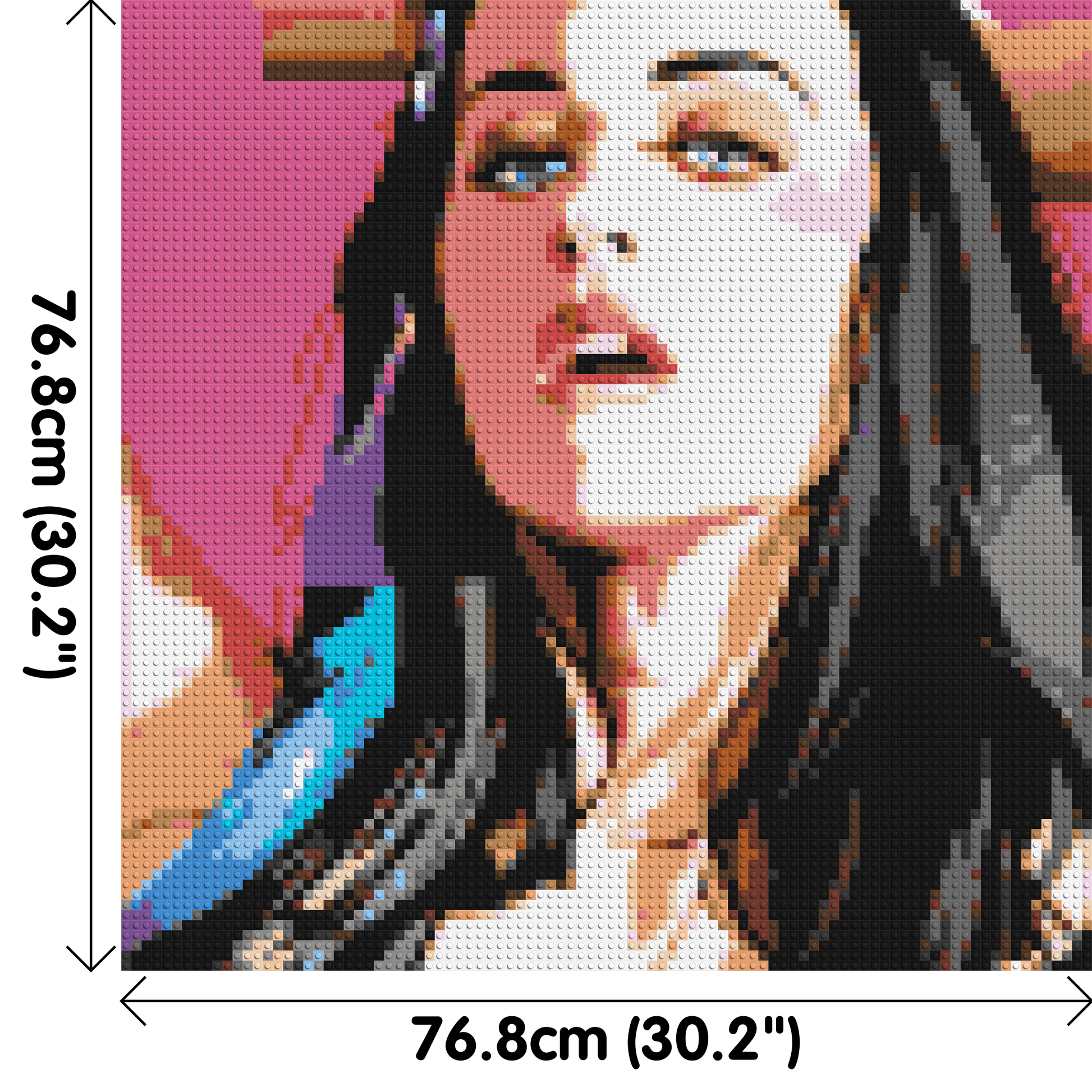 Katy Perry #2 - Brick Art Mosaic Kit 4x4 dimensions