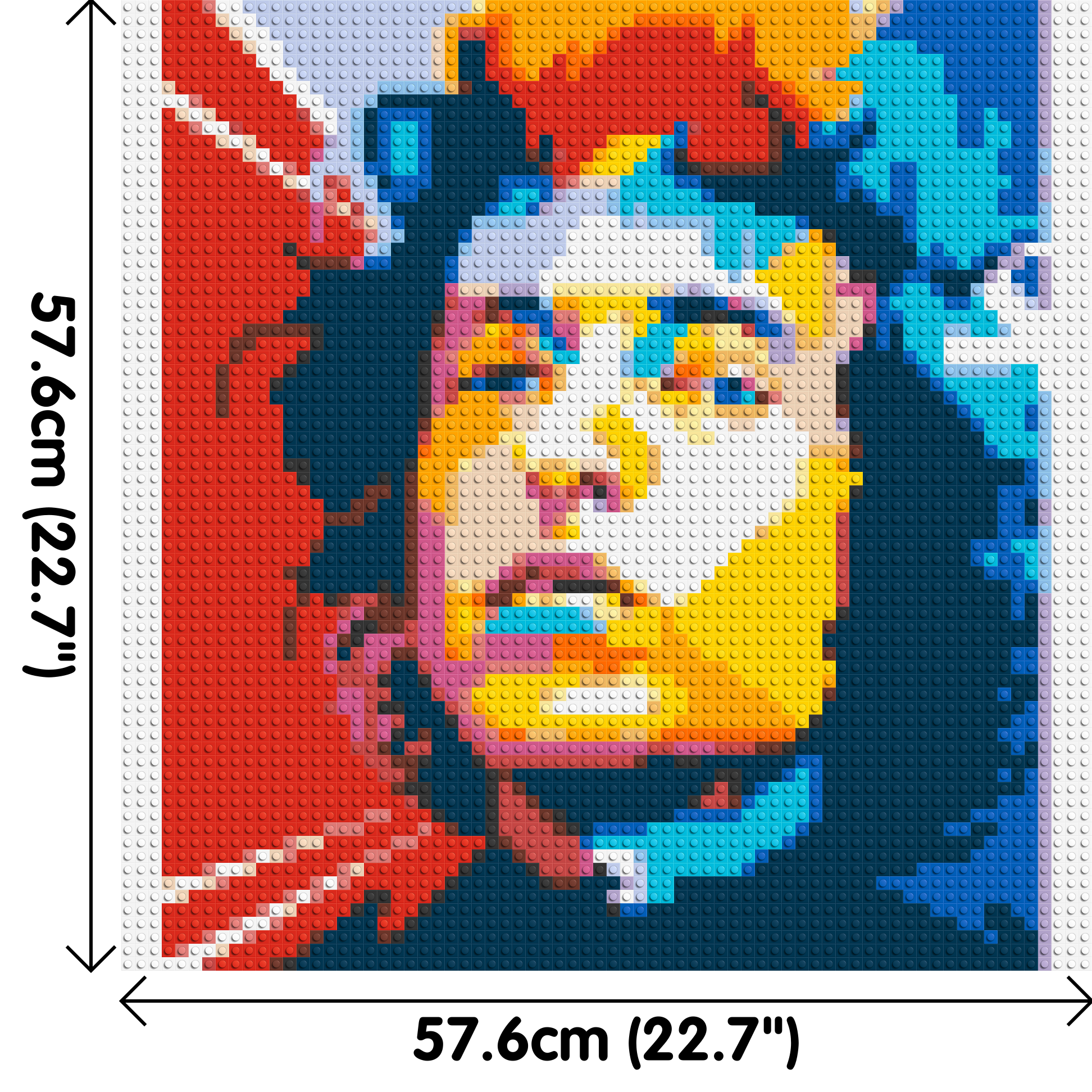 Bob Dylan - Brick Art Mosaic Kit 3x3 dimensions