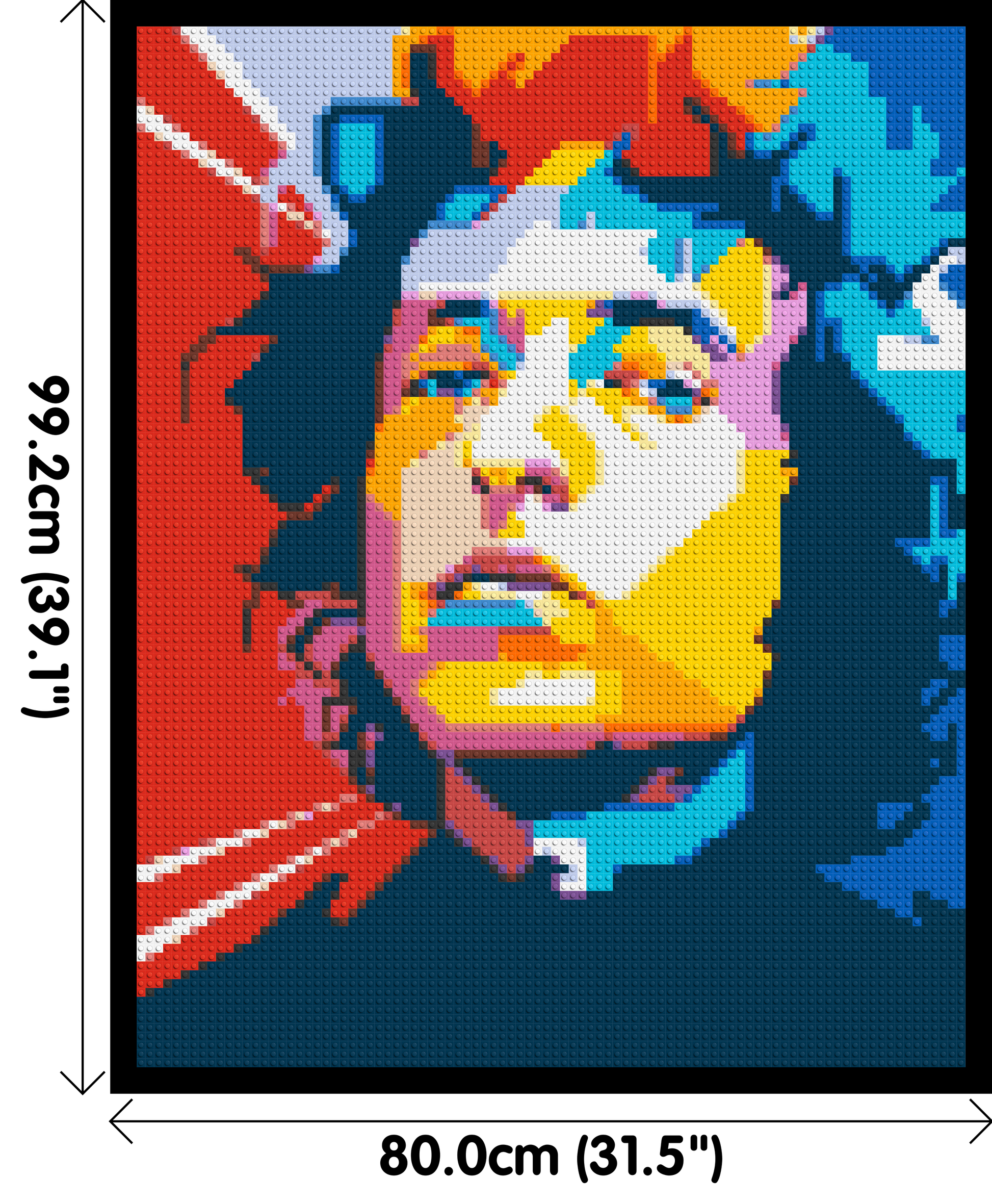 Bob Dylan - Brick Art Mosaic Kit 4x5 dimensions with frame