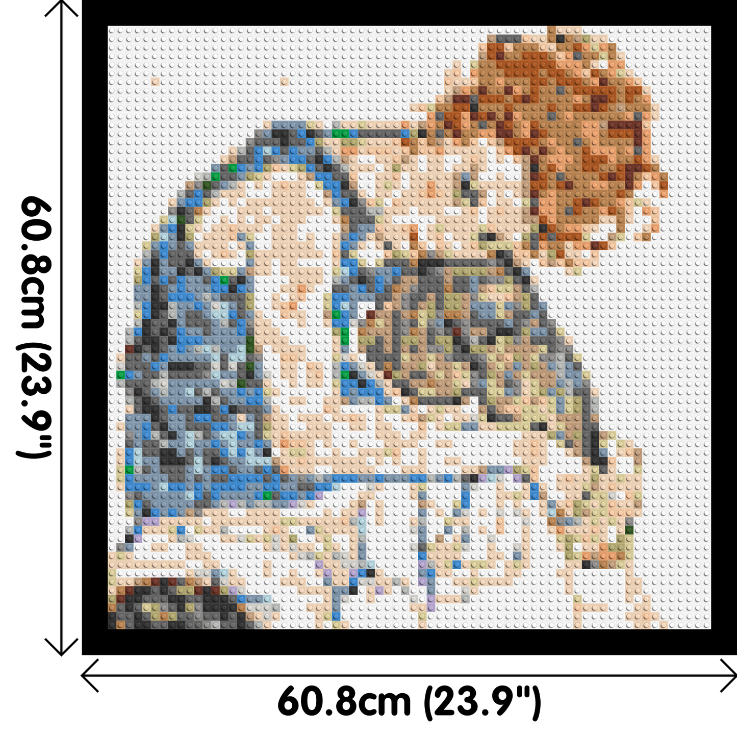 Woman Sitting with Bent Knee by Egon Schiele  - Brick Art Mosaic Kit 3x3 large