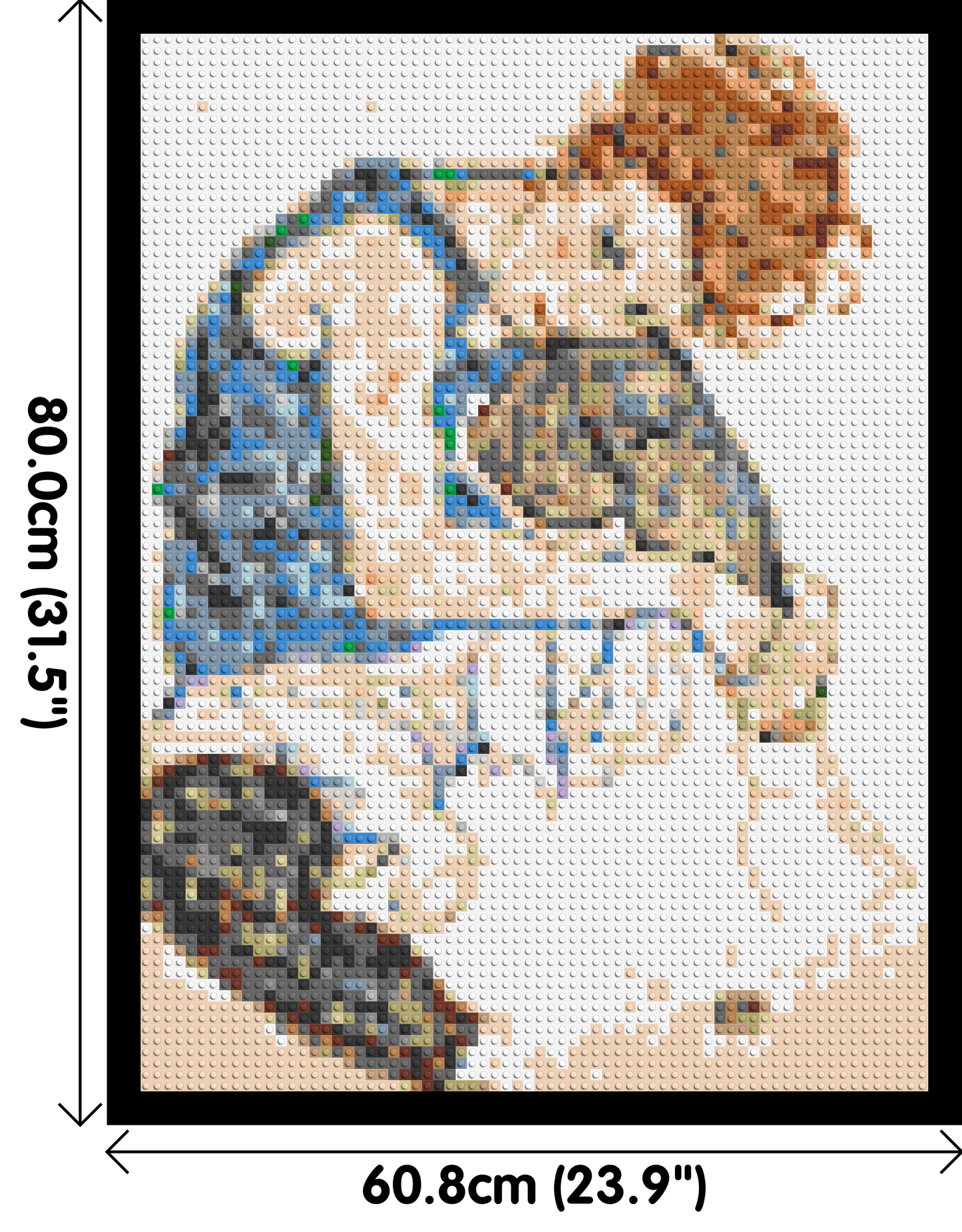 Woman Sitting with Bent Knee by Egon Schiele  - Brick Art Mosaic Kit 3x4 large