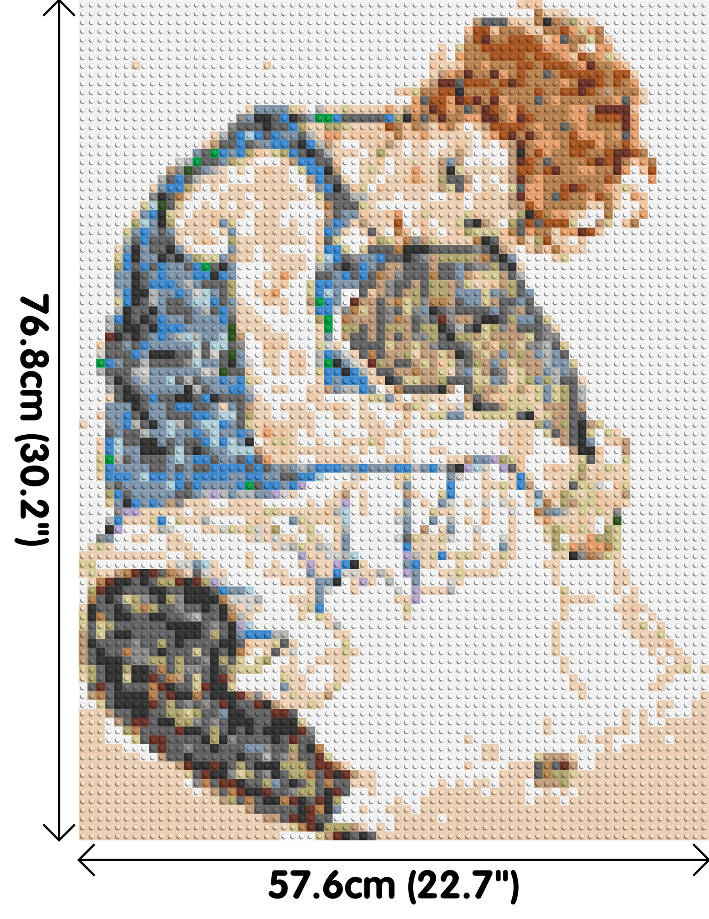 Woman Sitting with Bent Knee by Egon Schiele  - Brick Art Mosaic Kit 3x4 large