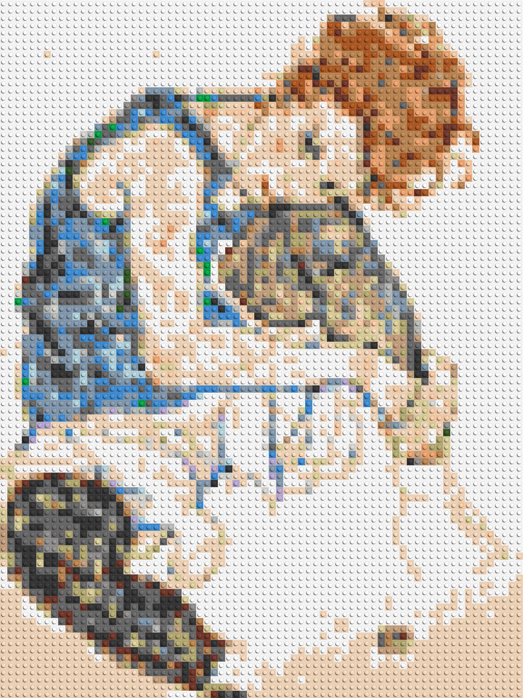 Woman Sitting with Bent Knee by Egon Schiele  - Brick Art Mosaic Kit 3x4 large