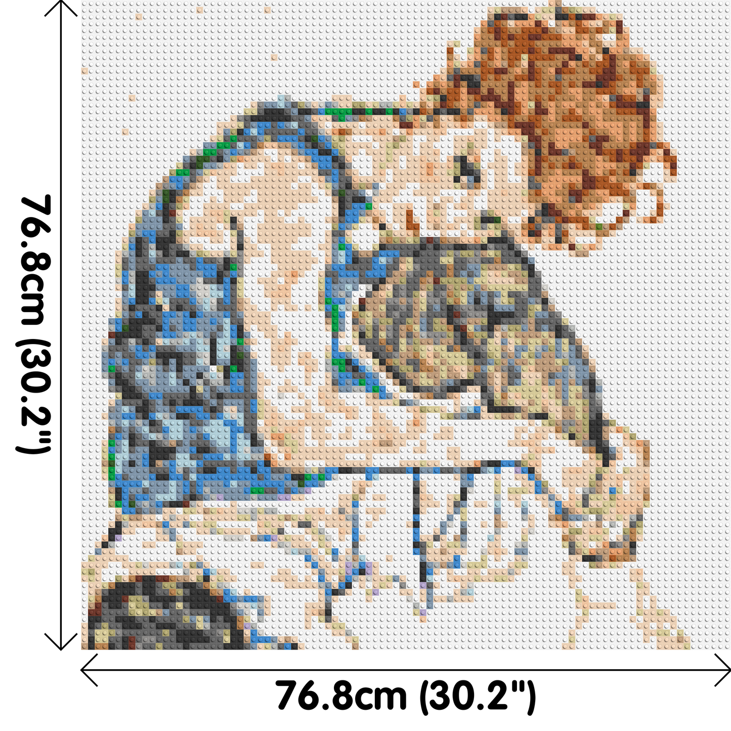 Woman Sitting with Bent Knee by Egon Schiele  - Brick Art Mosaic Kit 4x4 large