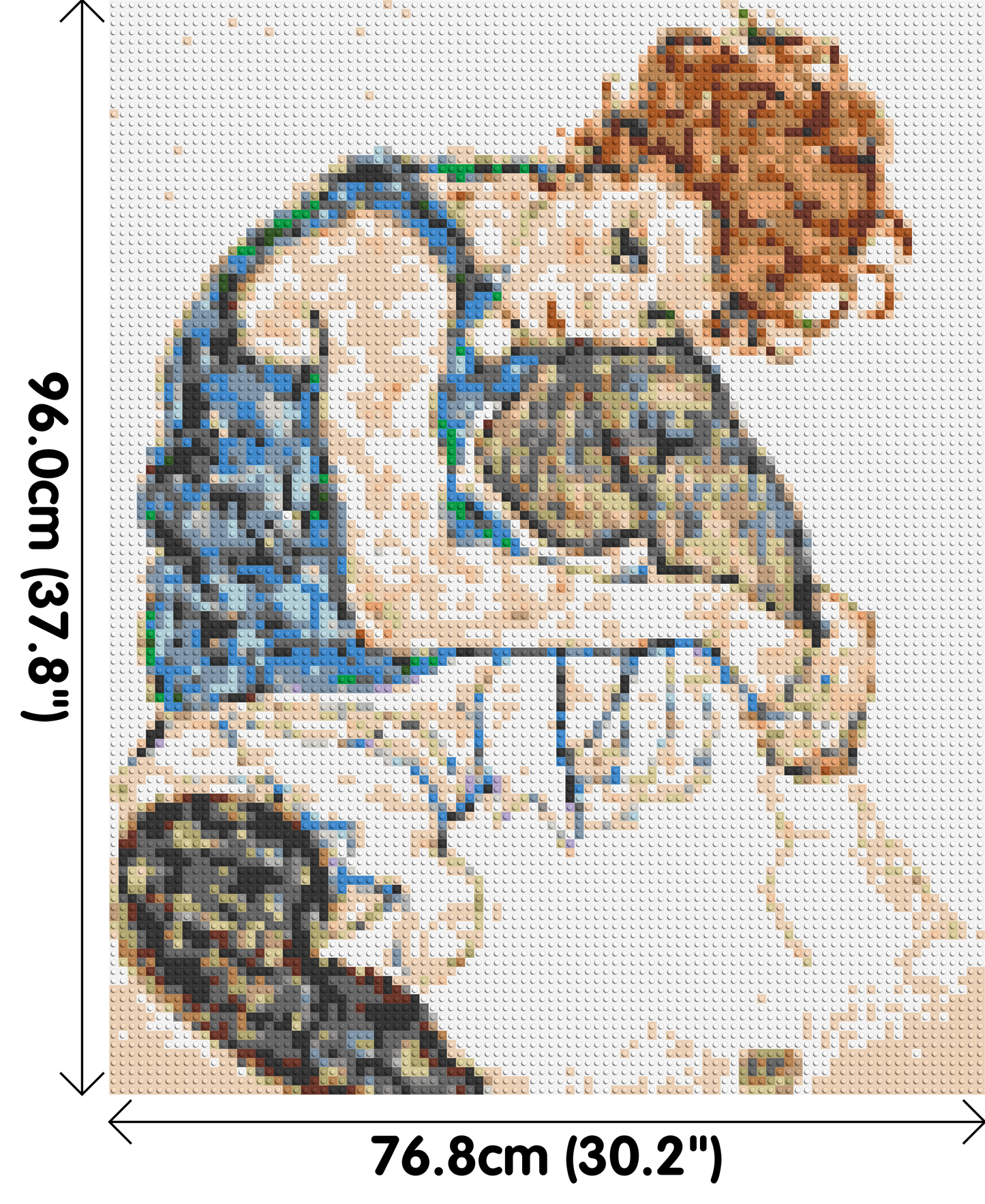 Woman Sitting with Bent Knee by Egon Schiele  - Brick Art Mosaic Kit 4x5 large