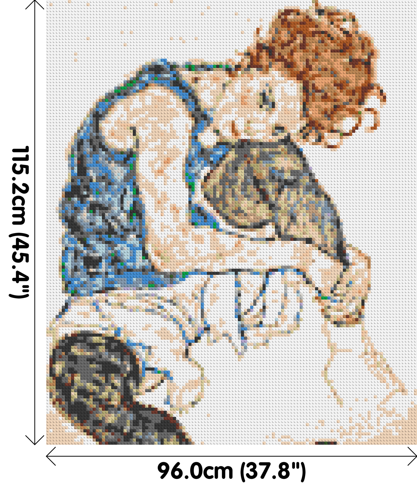 Woman Sitting with Bent Knee by Egon Schiele  - Brick Art Mosaic Kit 5x6 large