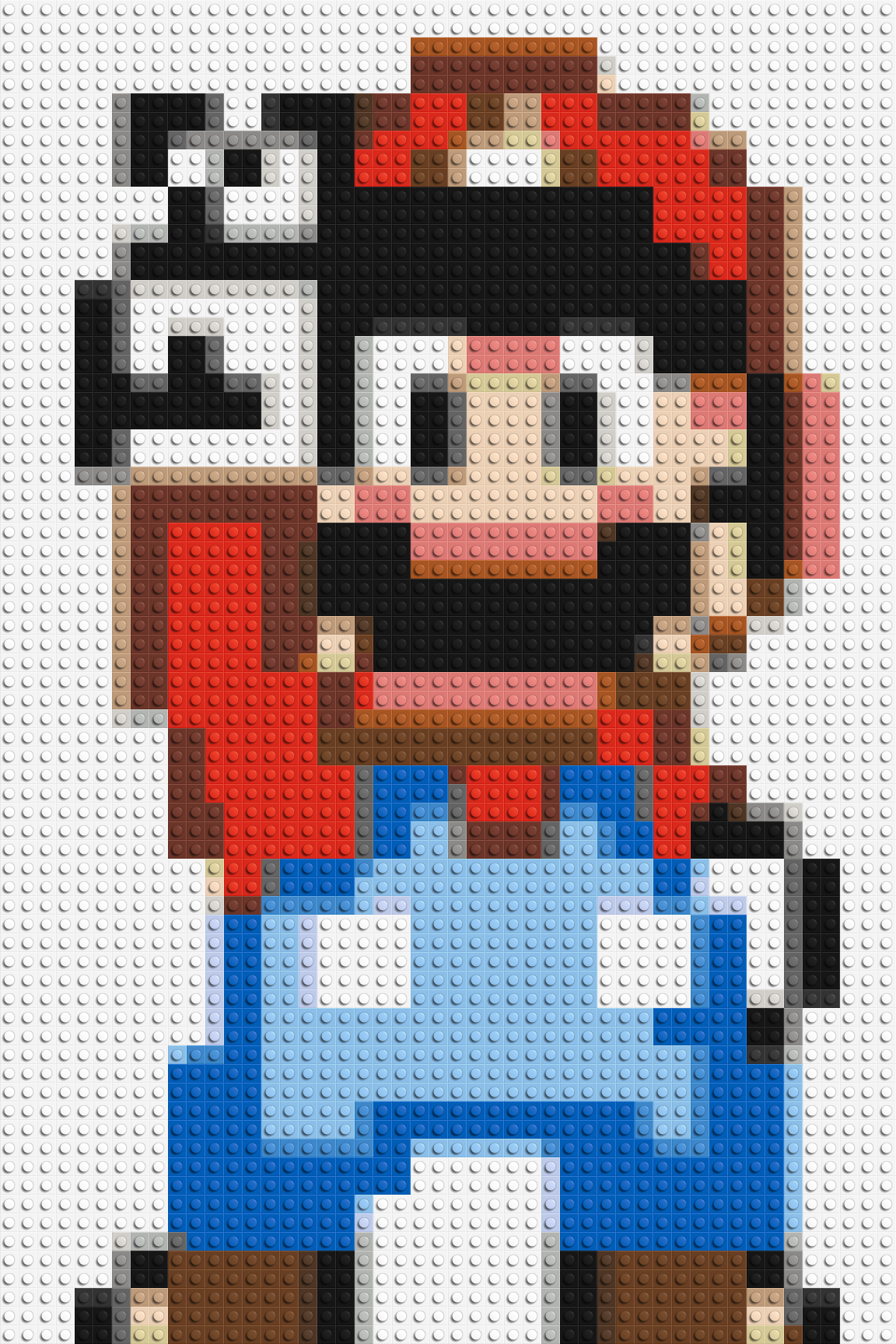 Mario Pixel Art - Brick Art Mosaic Kit 2x3 large