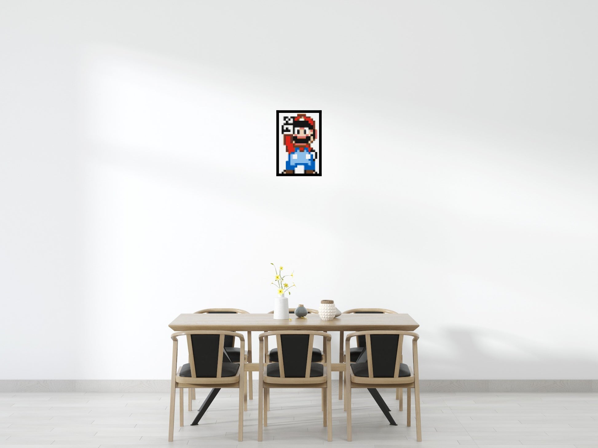 Mario Pixel Art - Brick Art Mosaic Kit 2x3 scene with frame