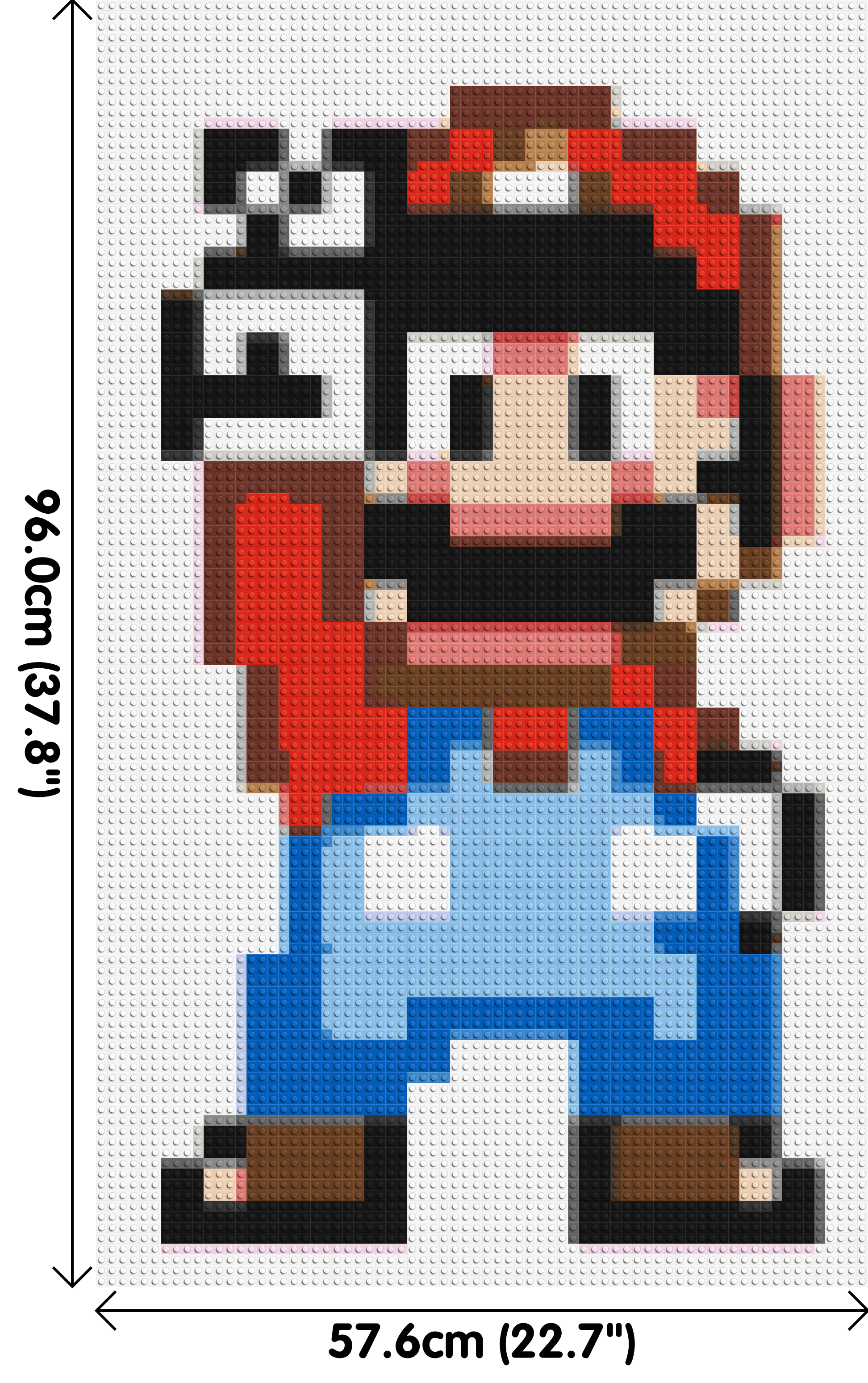 Mario Pixel Art - Brick Art Mosaic Kit 3x5 dimensions