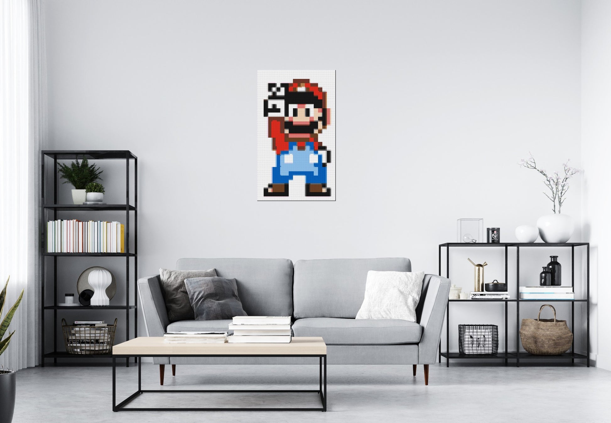 Mario Pixel Art - Brick Art Mosaic Kit 3x5 scene