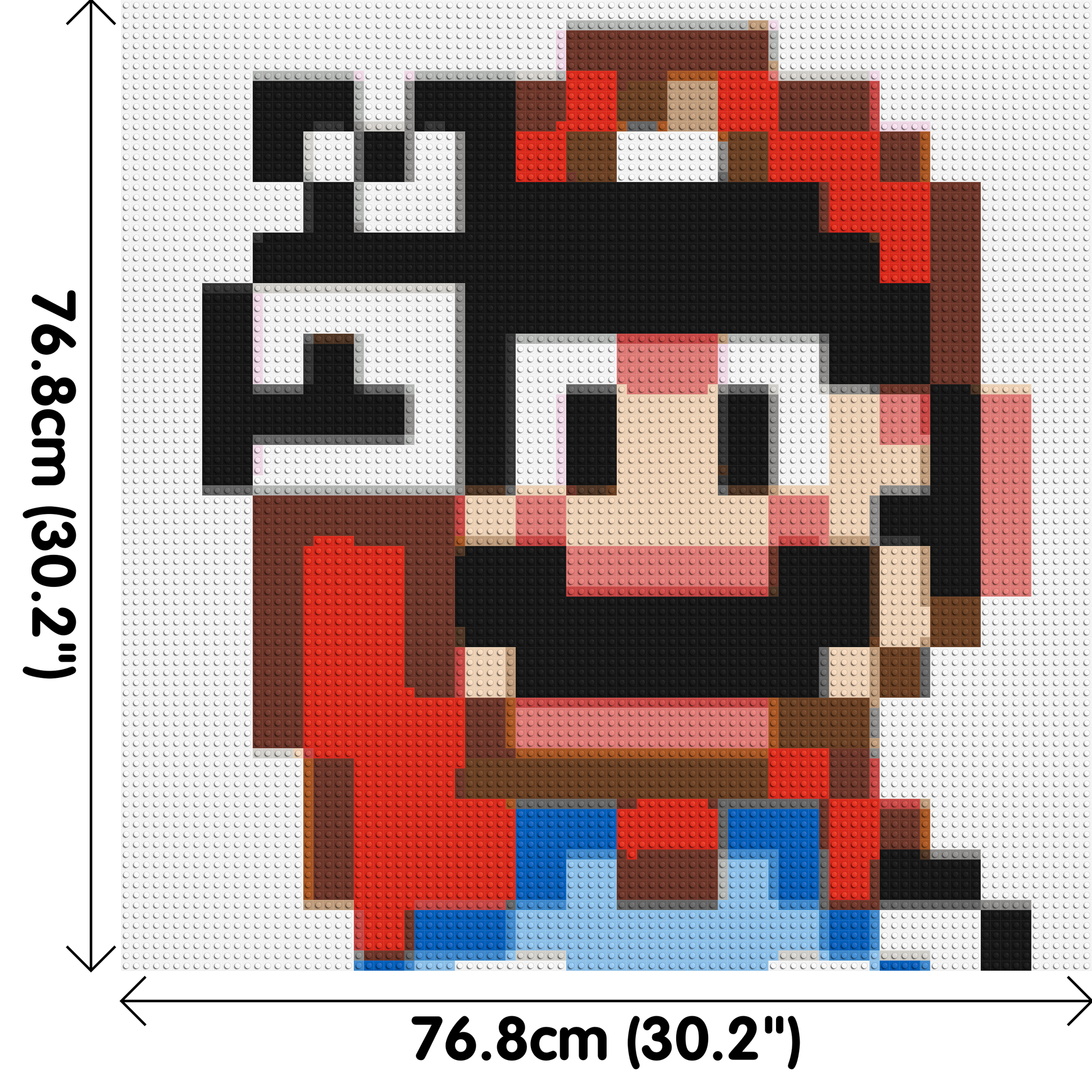 Mario Pixel Art - Brick Art Mosaic Kit 4x4 dimensions