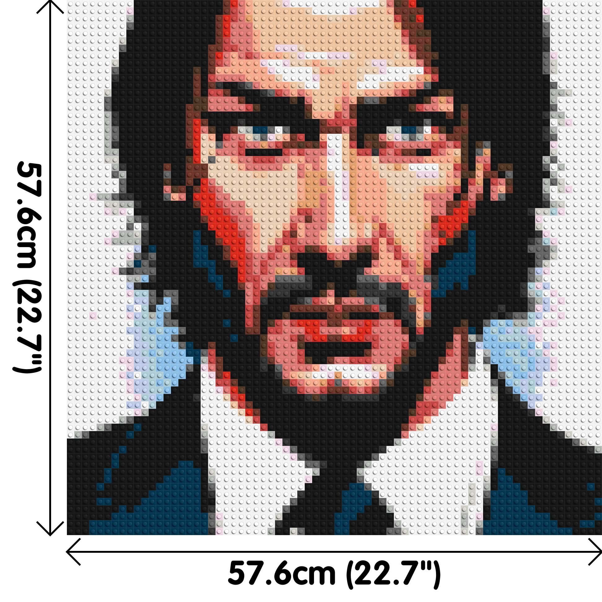 Keanu Reeves as John Wick - Brick Art Mosaic Kit 3x3 dimensions