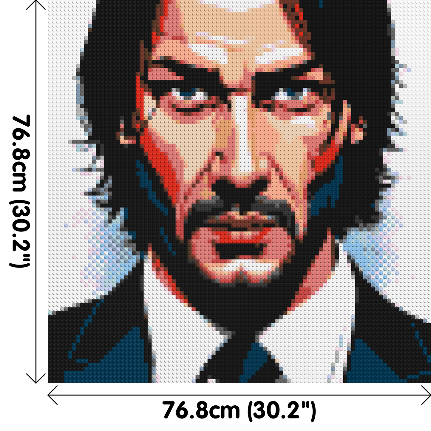 Keanu Reeves as John Wick - Brick Art Mosaic Kit 4x4 large