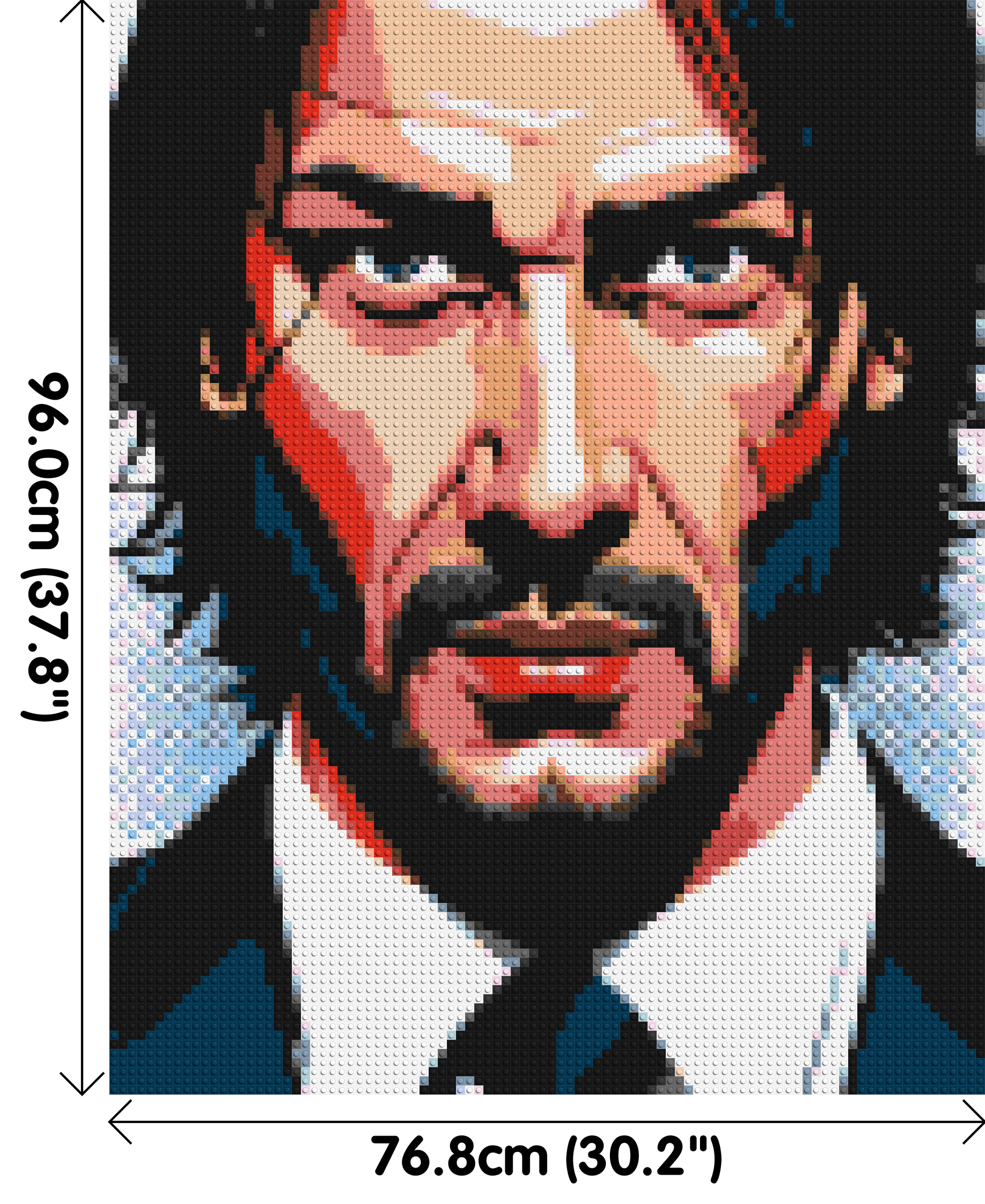 Keanu Reeves as John Wick - Brick Art Mosaic Kit 4x5 dimensions