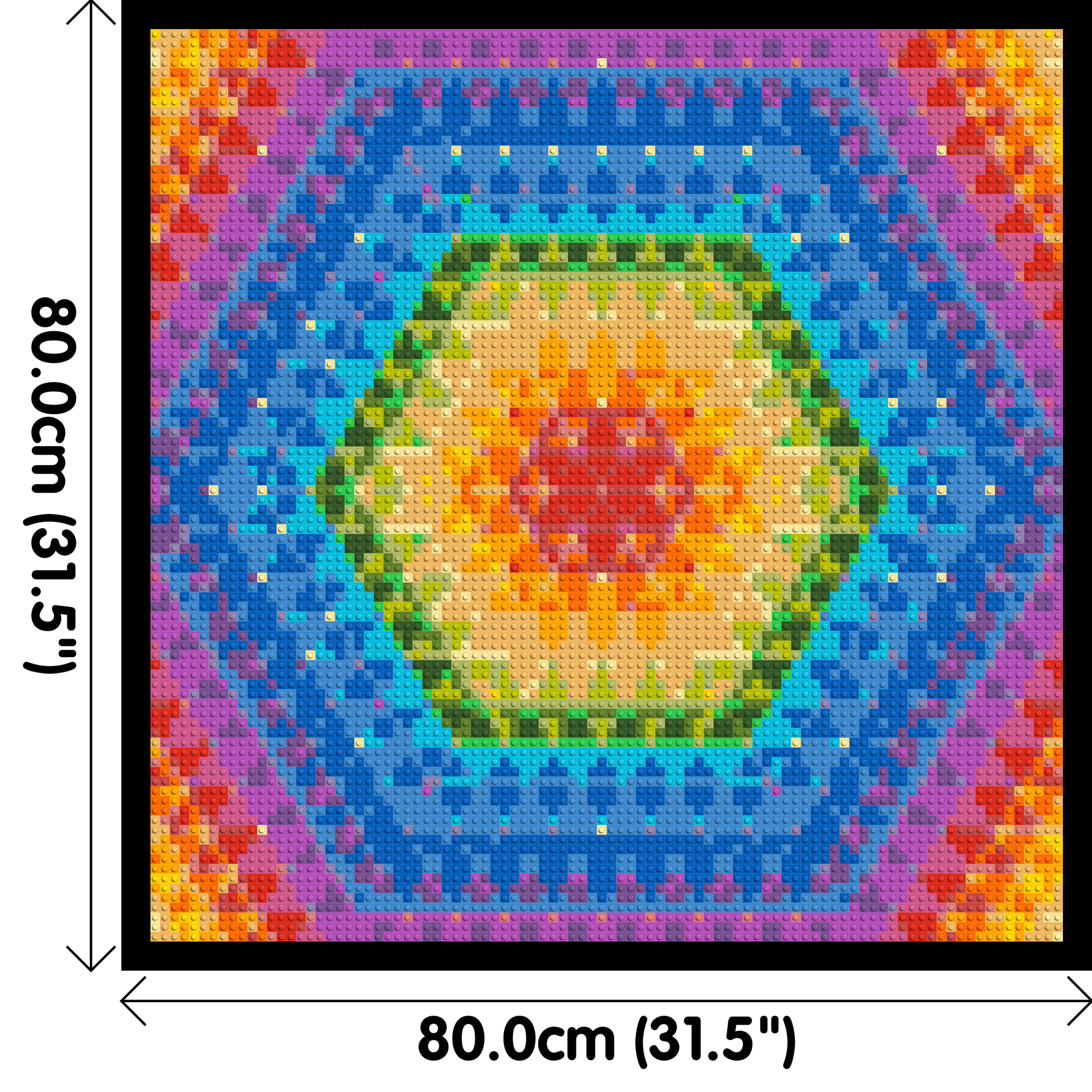 Abstract Pattern #8 - Brick Art Mosaic Kit 4x4 dimensions with frame