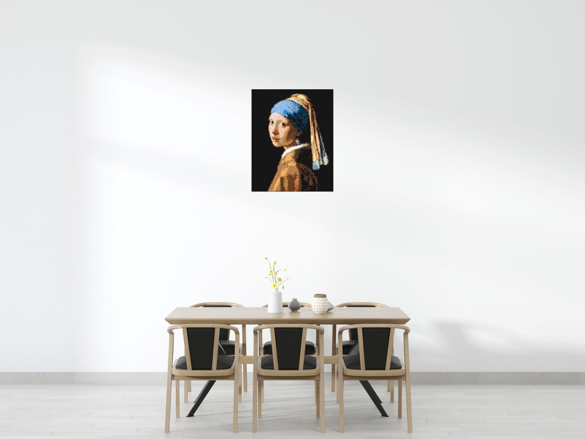 Girl with a Pearl Earring by Johannes Vermeer - Brick Art Mosaic Kit 4x5 scene